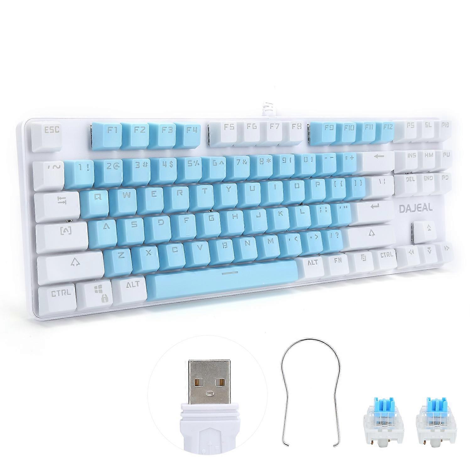 87 Keys Computer Keyboard Mixed Light Mechanical Computer Peripherals for Desktop Laptop K100Style 1