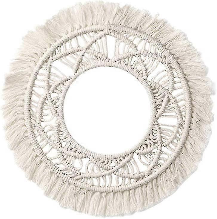 Round Macrame Wall Decoration Boho Handmade Woven Wall Hanging, 32*32 - Style 1