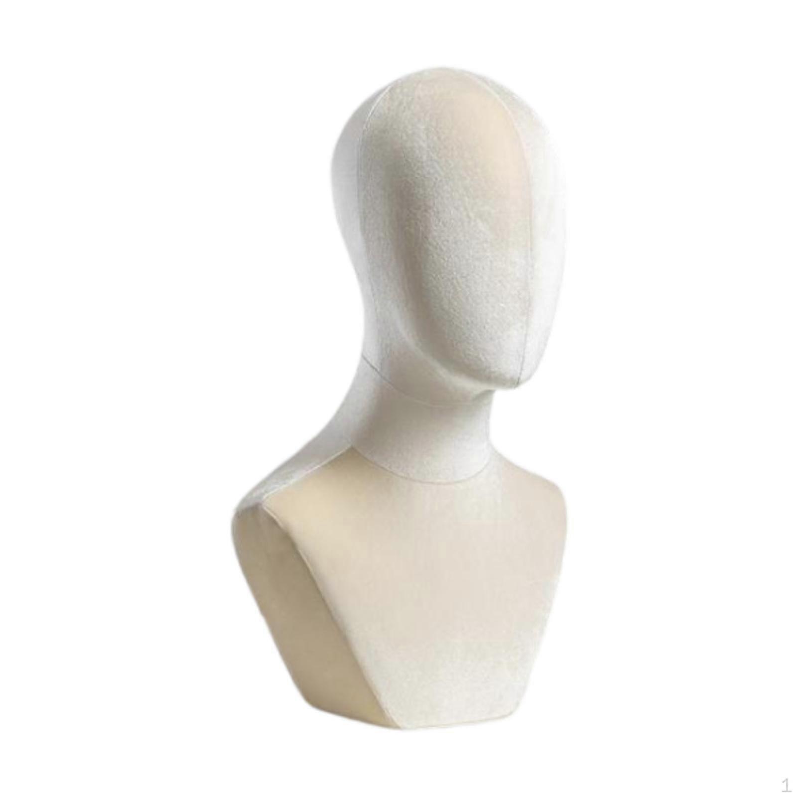 Bust Mannequin And Standing Hats Exposing with Shoulder The Medium -length Hat Support for Cap