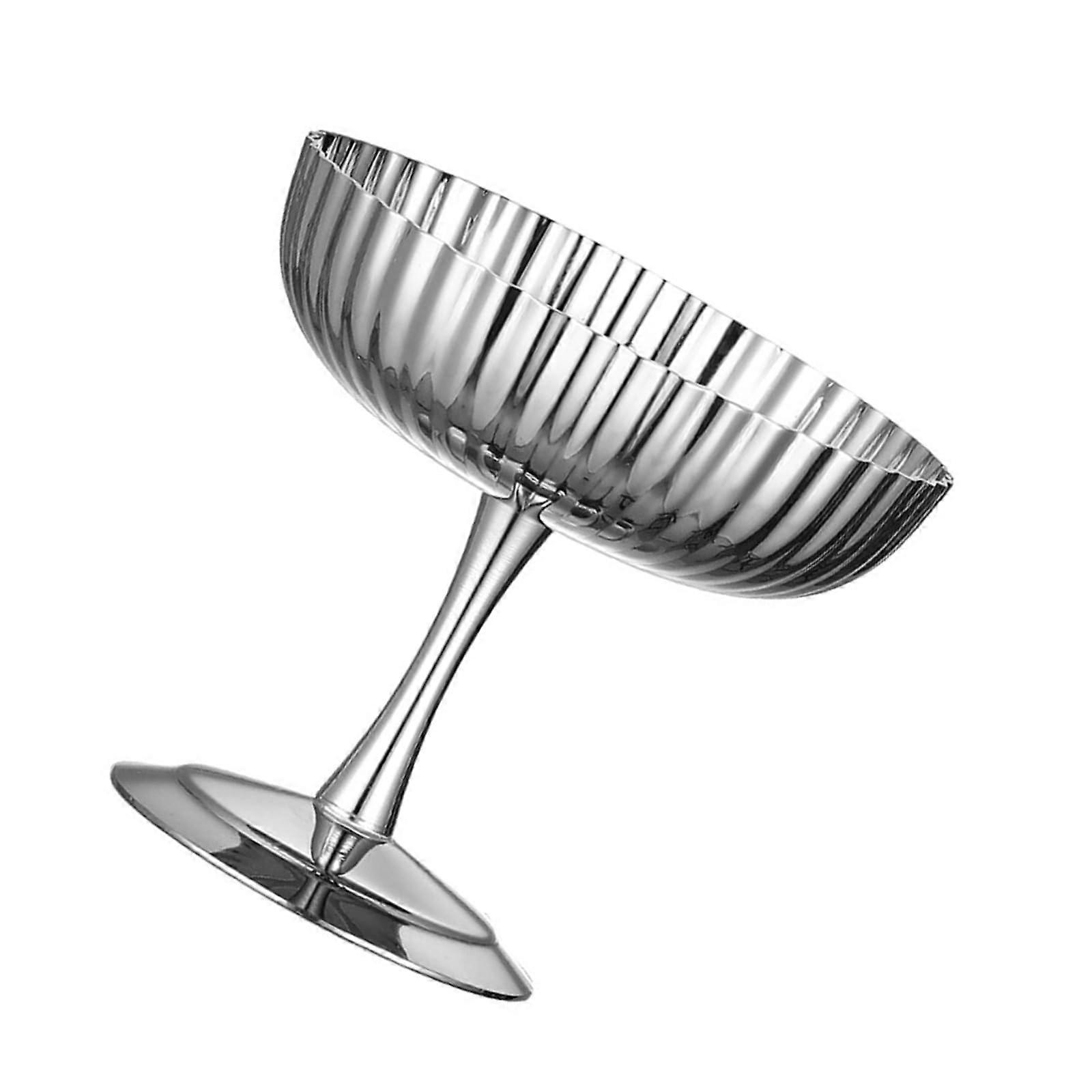 Double Layer Stainless Steel Dessert Bowl with Footed Base for Ice Cream, Sorbet and Mousse