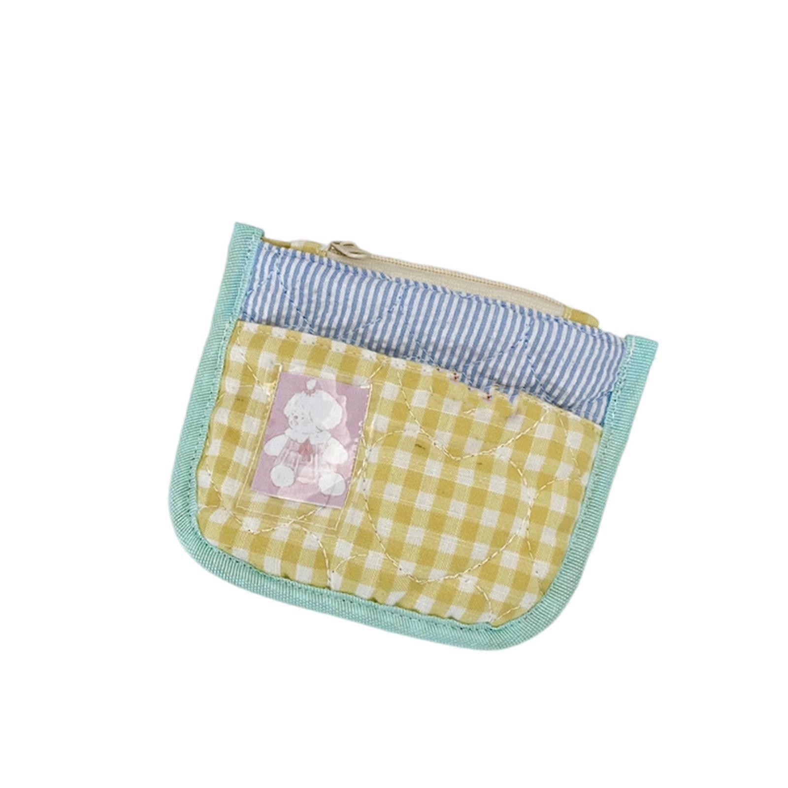 Charming Fabric Wallet For Teens Women Practical Zippered Pouch Card Organizer Practical Everyday Carry Item Multicolor