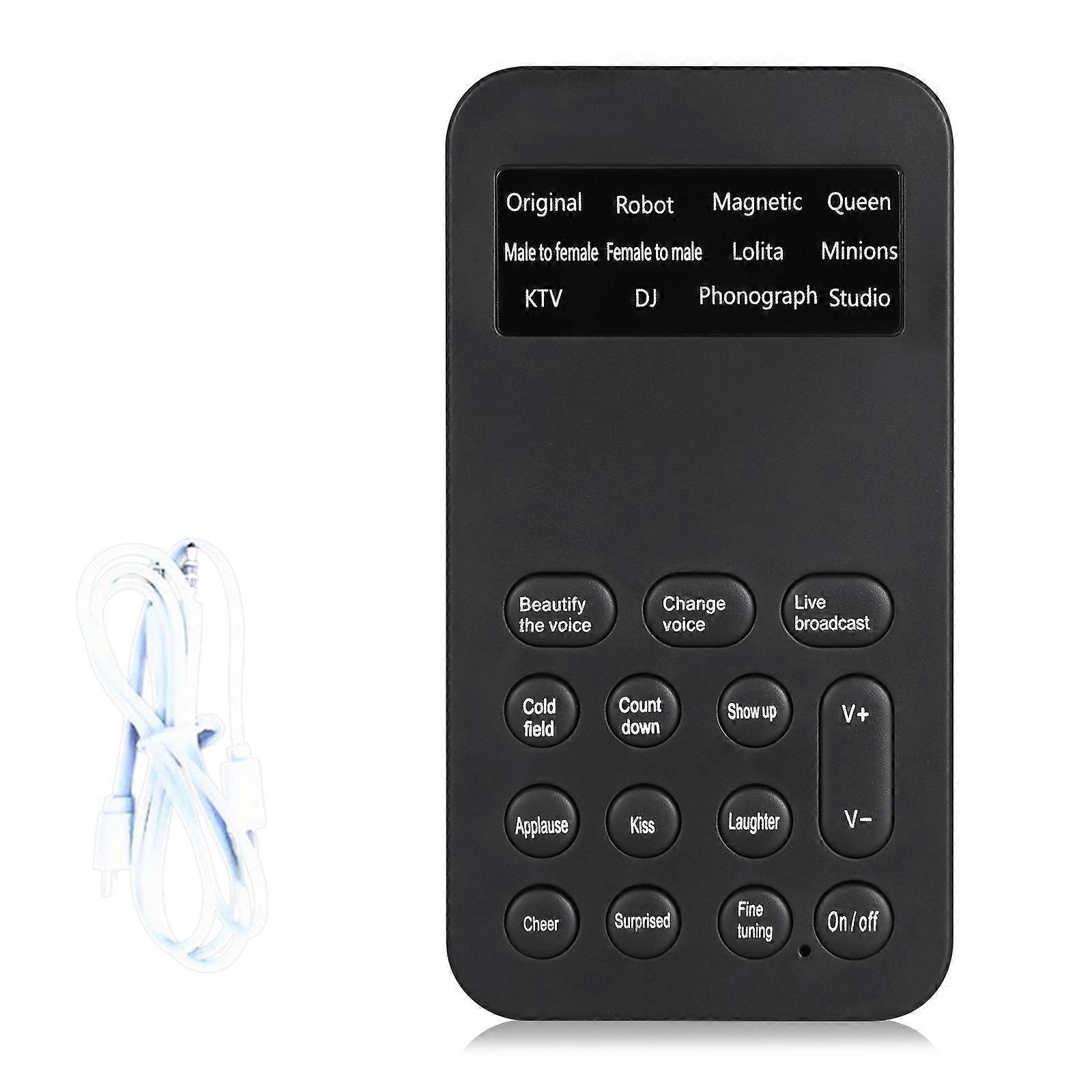 Portable Sound Card Featuring One Clicks Voice Enhancement And Multiple Sound Effects For Content Creators Multicolor