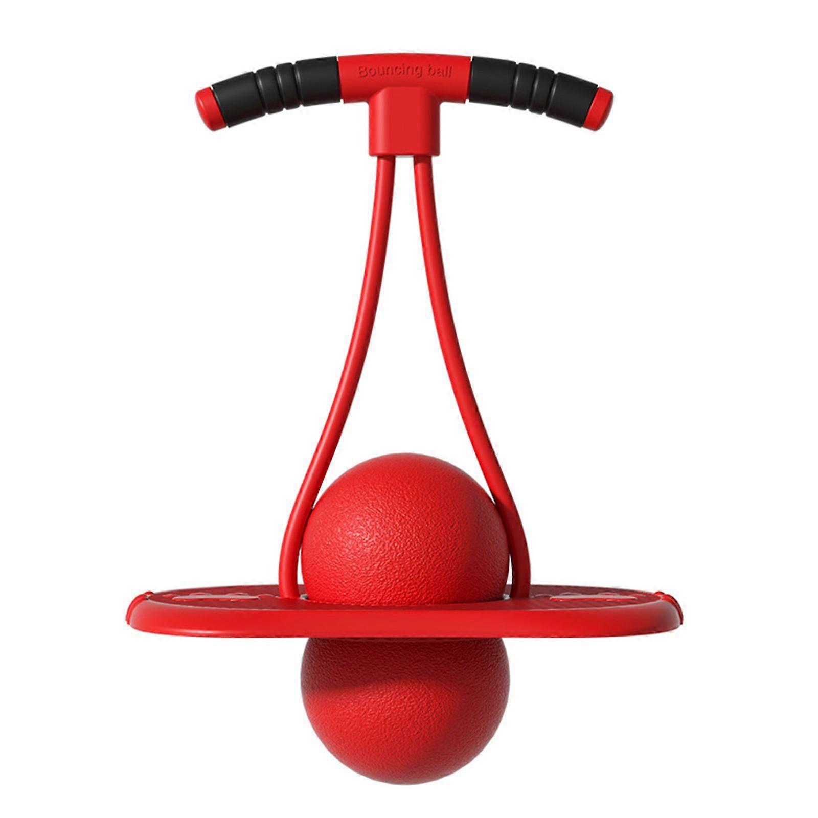 High Elasticity Bouncing Ball For Kids Balance Training Exercise Hoppers Ball Toy With Lightup Design for Indoor Outdoor  Red