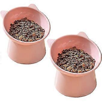 2pcs Cat Bowl Dog Bowl Raised Cat Bowl, Anti Erbrechen Katzenschüssel