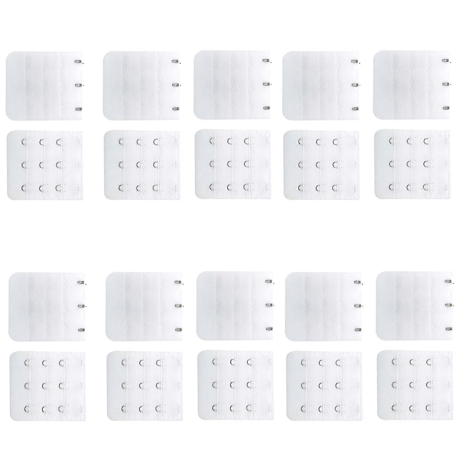 Maternity Bra Extender With 3 Adjustable Hooks Smooth Design Elastic Nylon Alloy Bra Clip Universal Underwear Solution  White