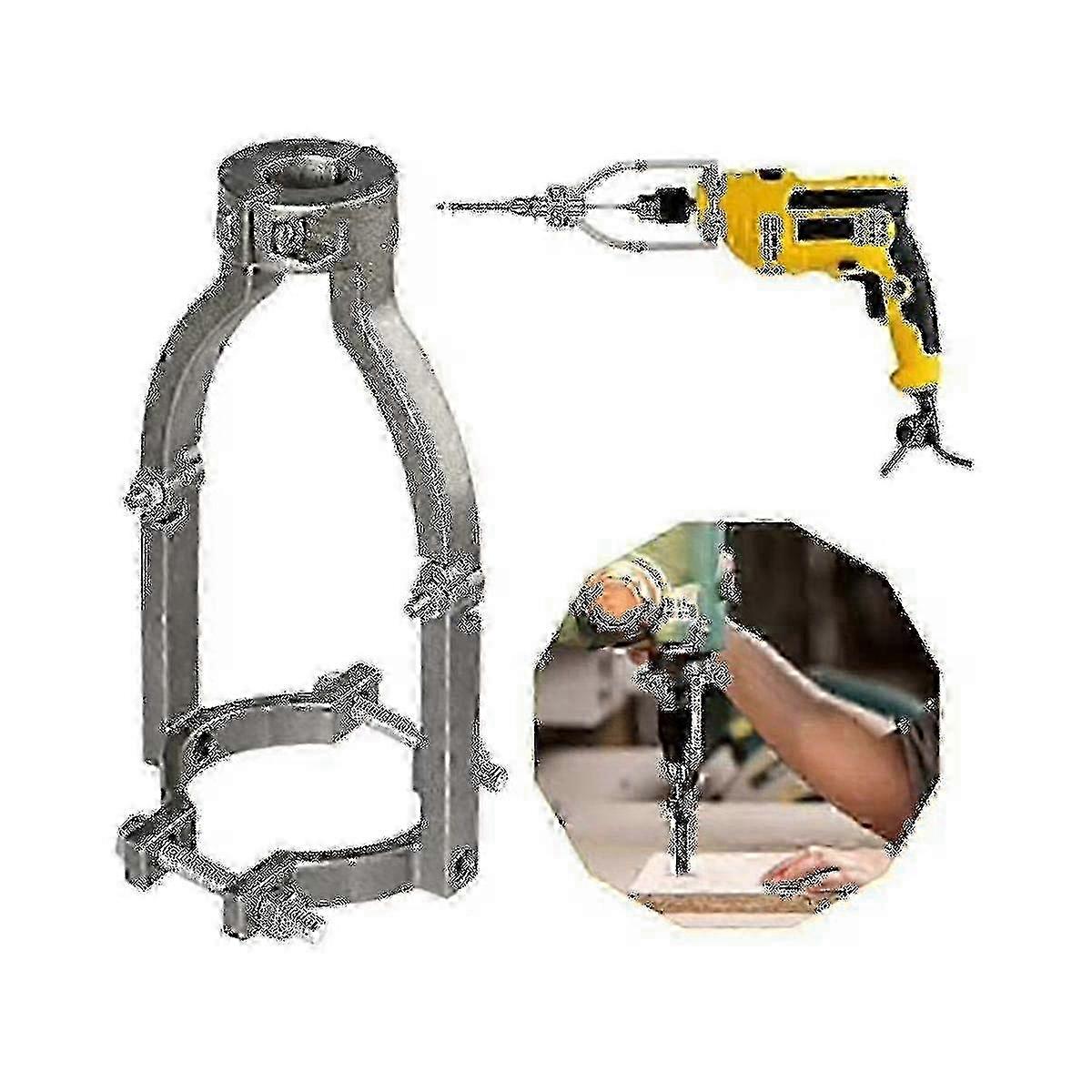 Drill attachment for square hole mortising - adapter for precise installation