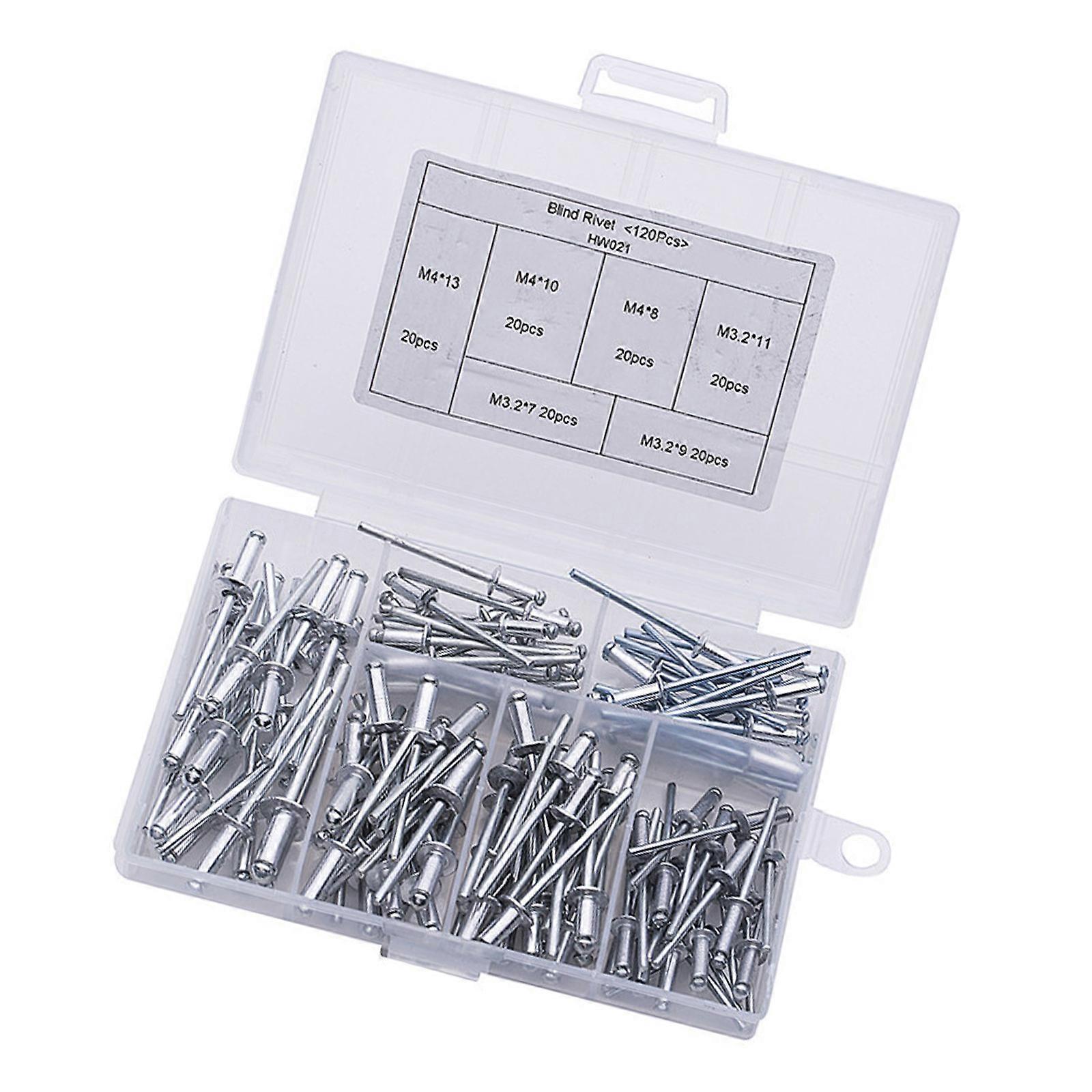 Aluminum Blind Rivets Metal Sheet Rivets Furniture Assembly Rivets for Enthusiasts & Professional In Various Industries Multicolor