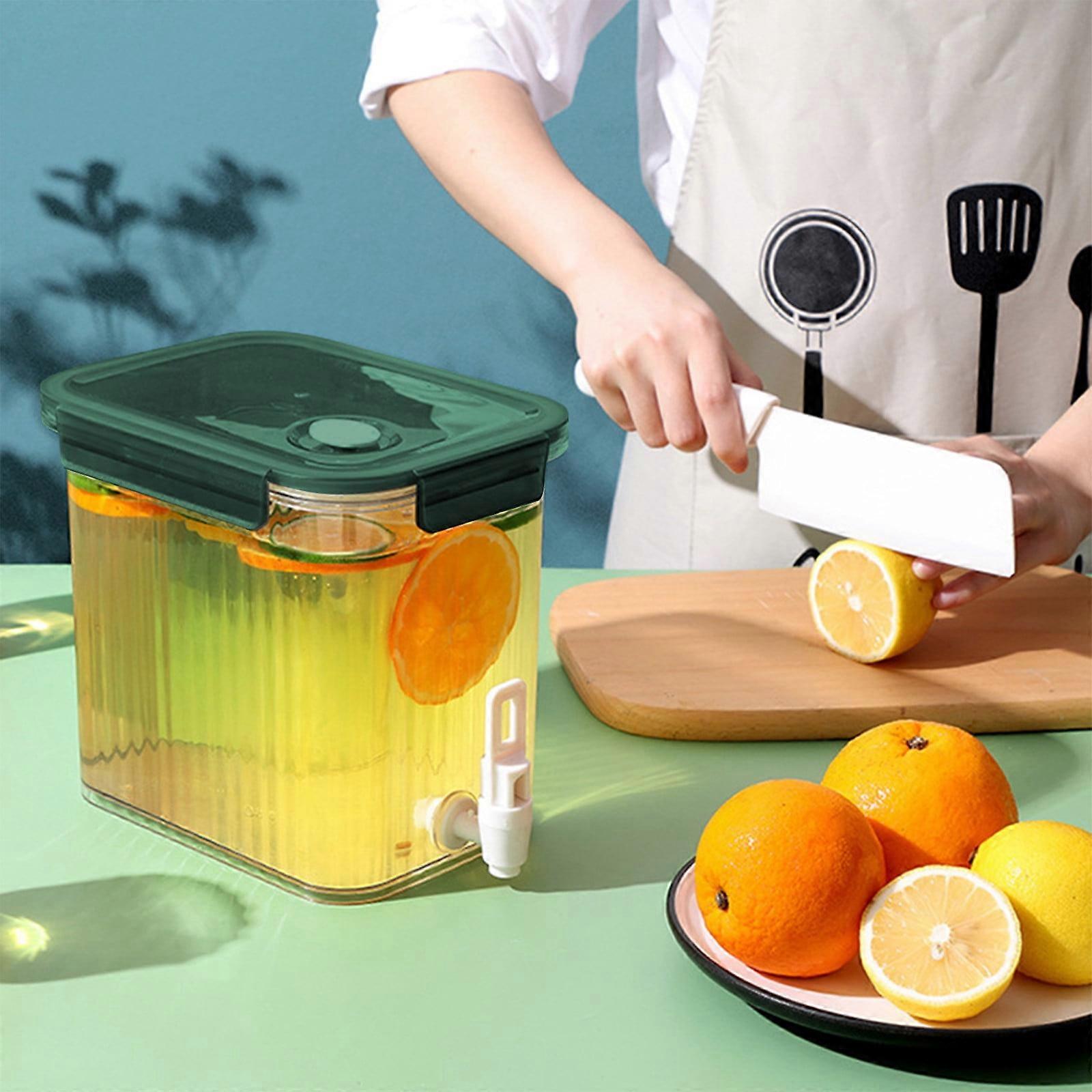 Cyber Monday Deals 2024: Kcavykas Drink Dispenser, Large Capacity with Tap, Compatible with Ice, Lemonade, Juice, Fruit Teapot