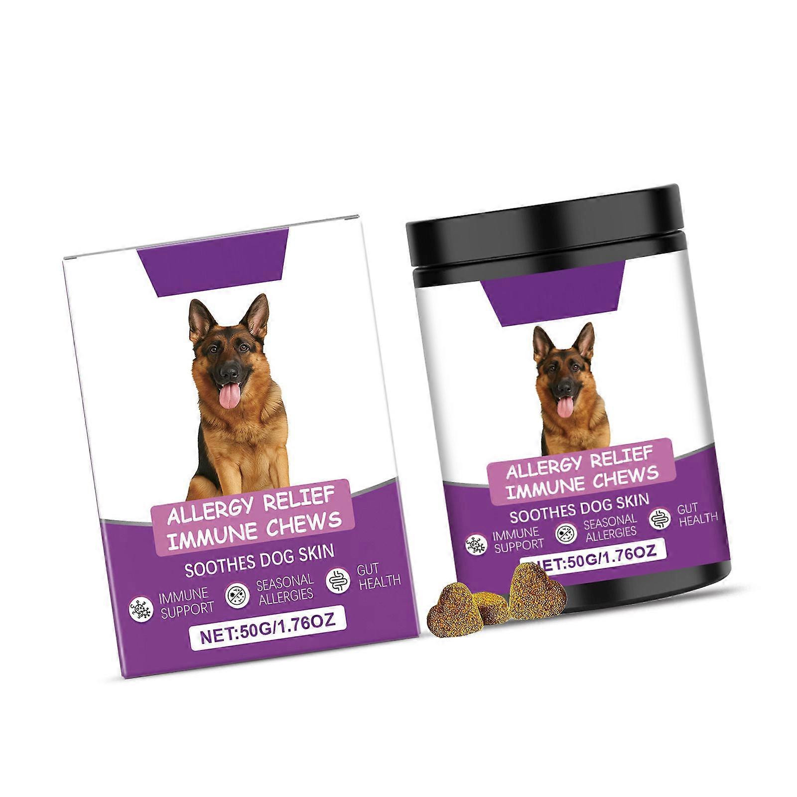 Natural Extracts Immunity Improvement Chews For Dog Support Allergy Relief And Promotes Itching Skin Soothing Use Multicolor