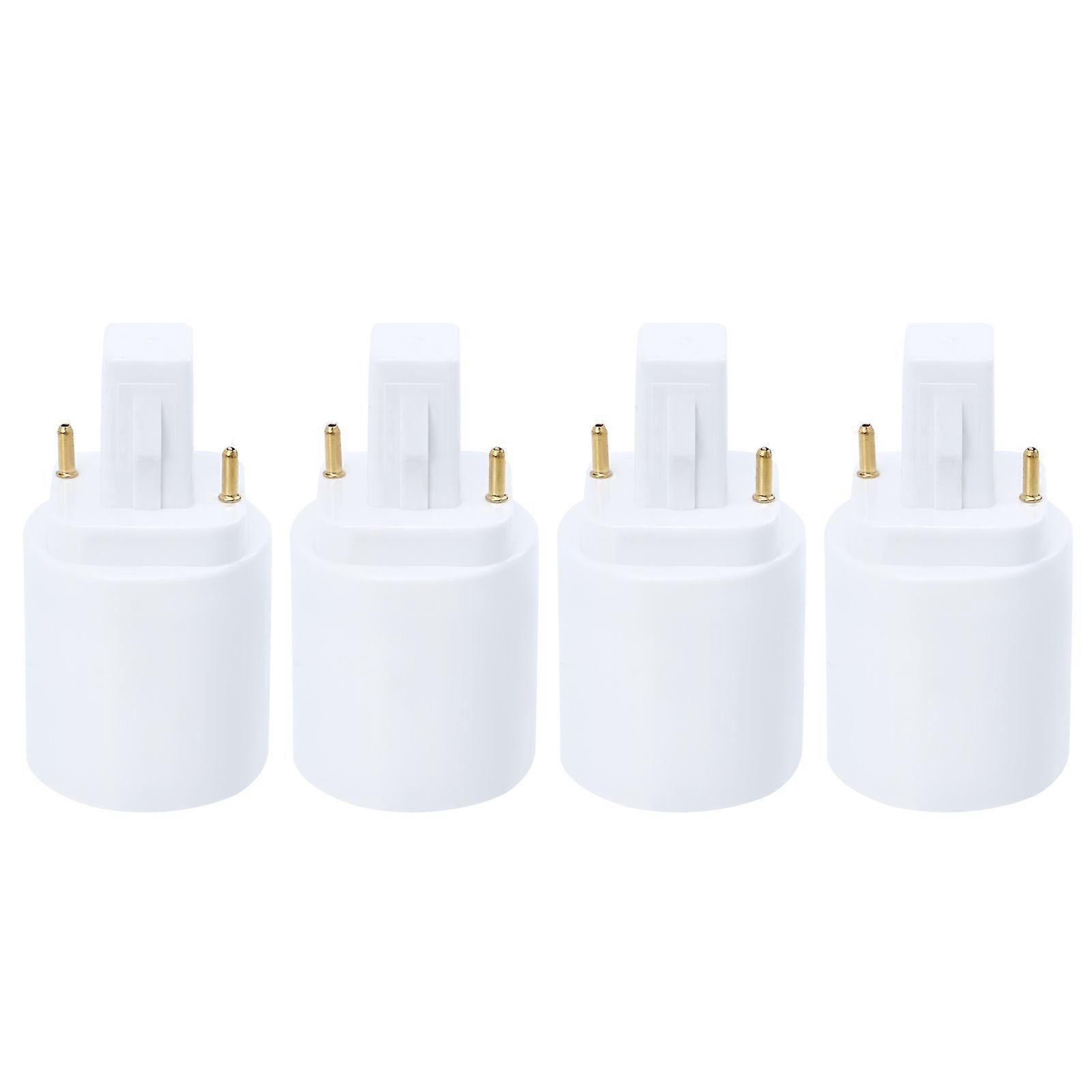 4pcs Professional G24D to E27 2 Pin Light Bulb Socket Adapter Light Holder