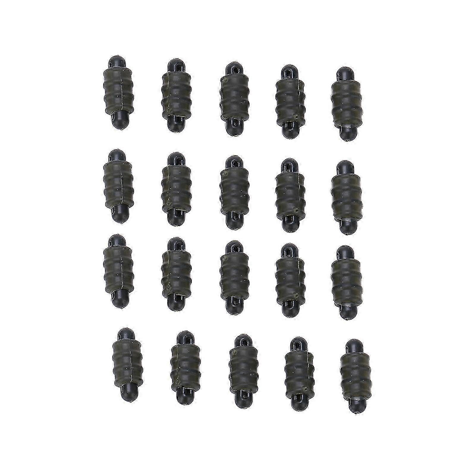 20pcs Carp Fishing Method Connectors Threaded Outside Stop Beads Feeder Accessories