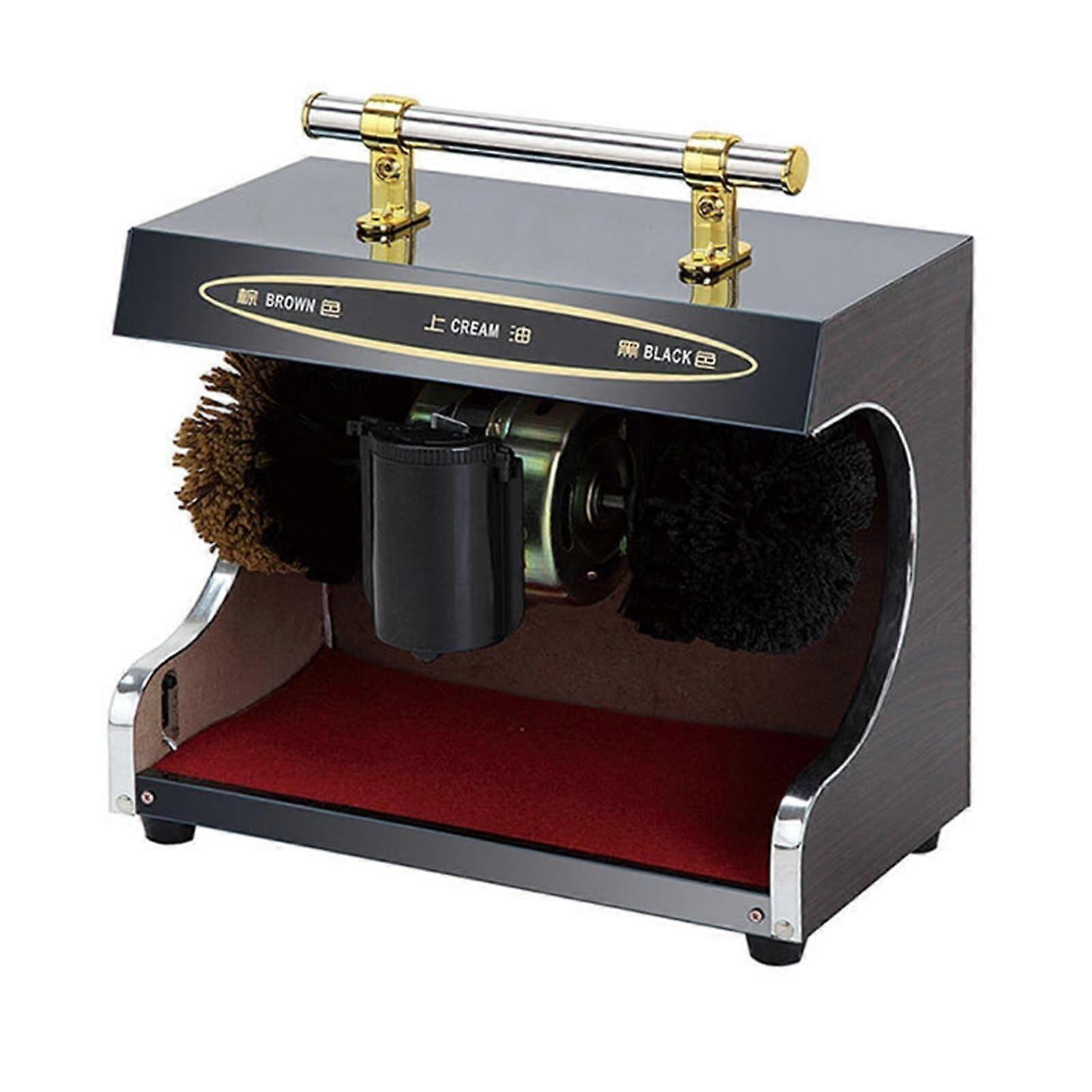 Electric Shoe Polishing Machine with Automatic Brush for Cleaning, Oiling and Home or Public Use