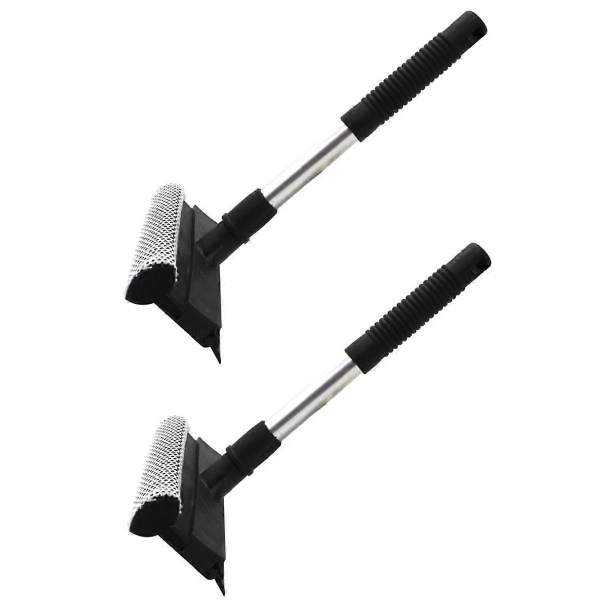 2 Pack DoubleSided Window Squeegee with Ergonomic Handle for Glass and Car Windshield Cleaning