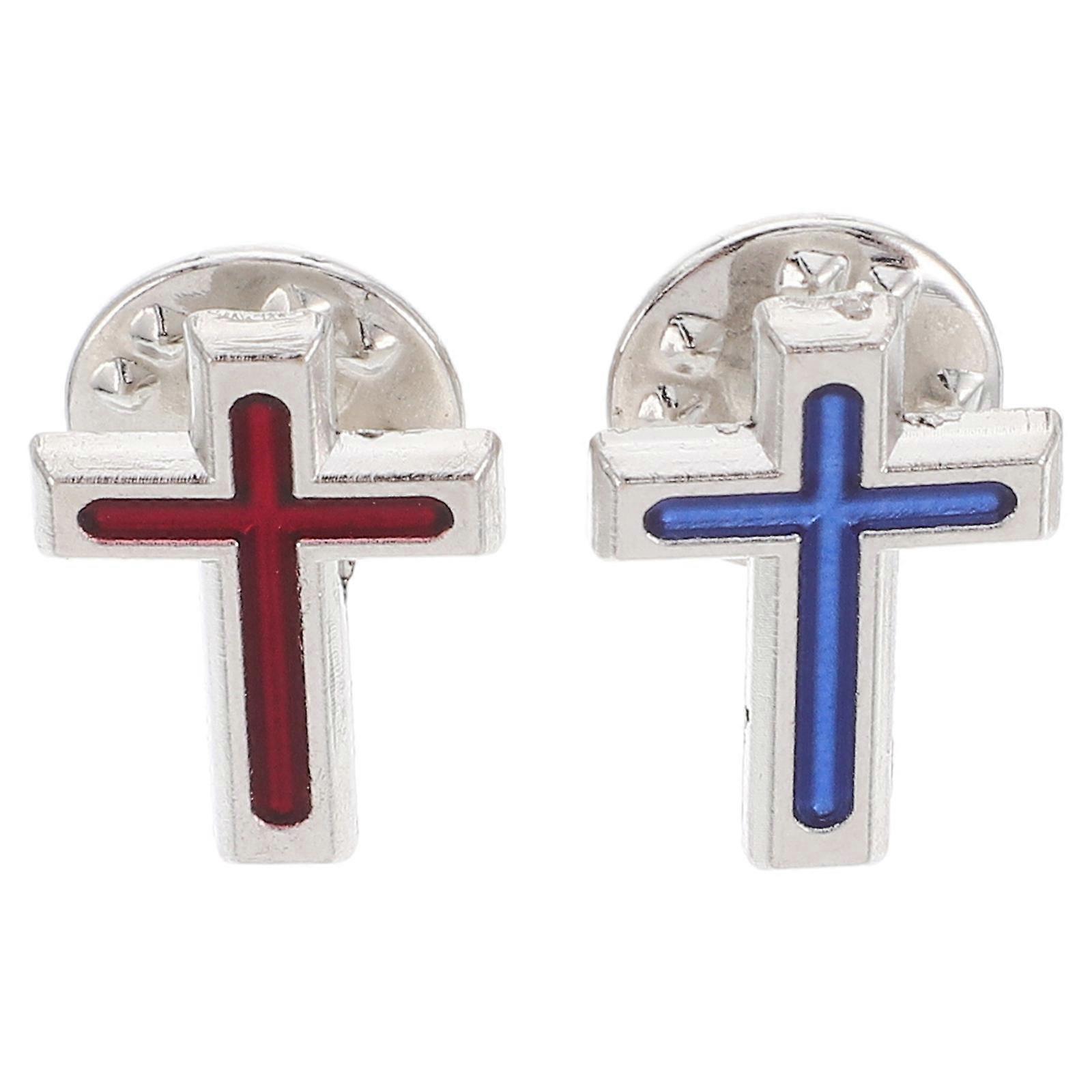 Stylish Lapel Pin For Christian Users In Assorted Color Suitable For Parties 2Pcs
