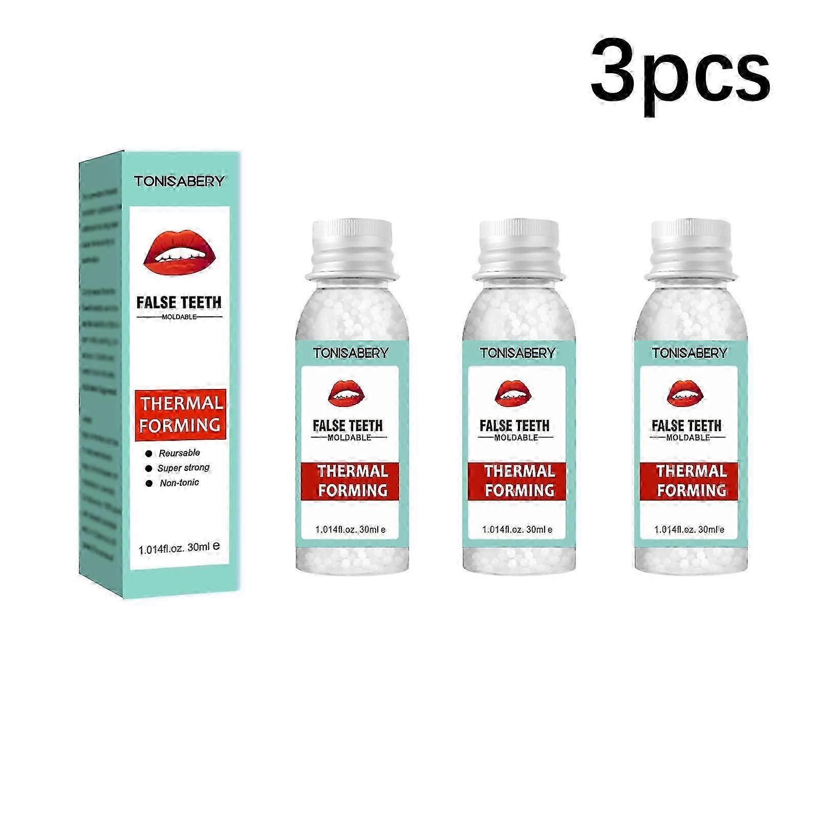 solid glue Dental Filling Plastic Modification Teeth Solid Glue Temporary Teeth Modification Gutta Glue 30ML (3 pieces)