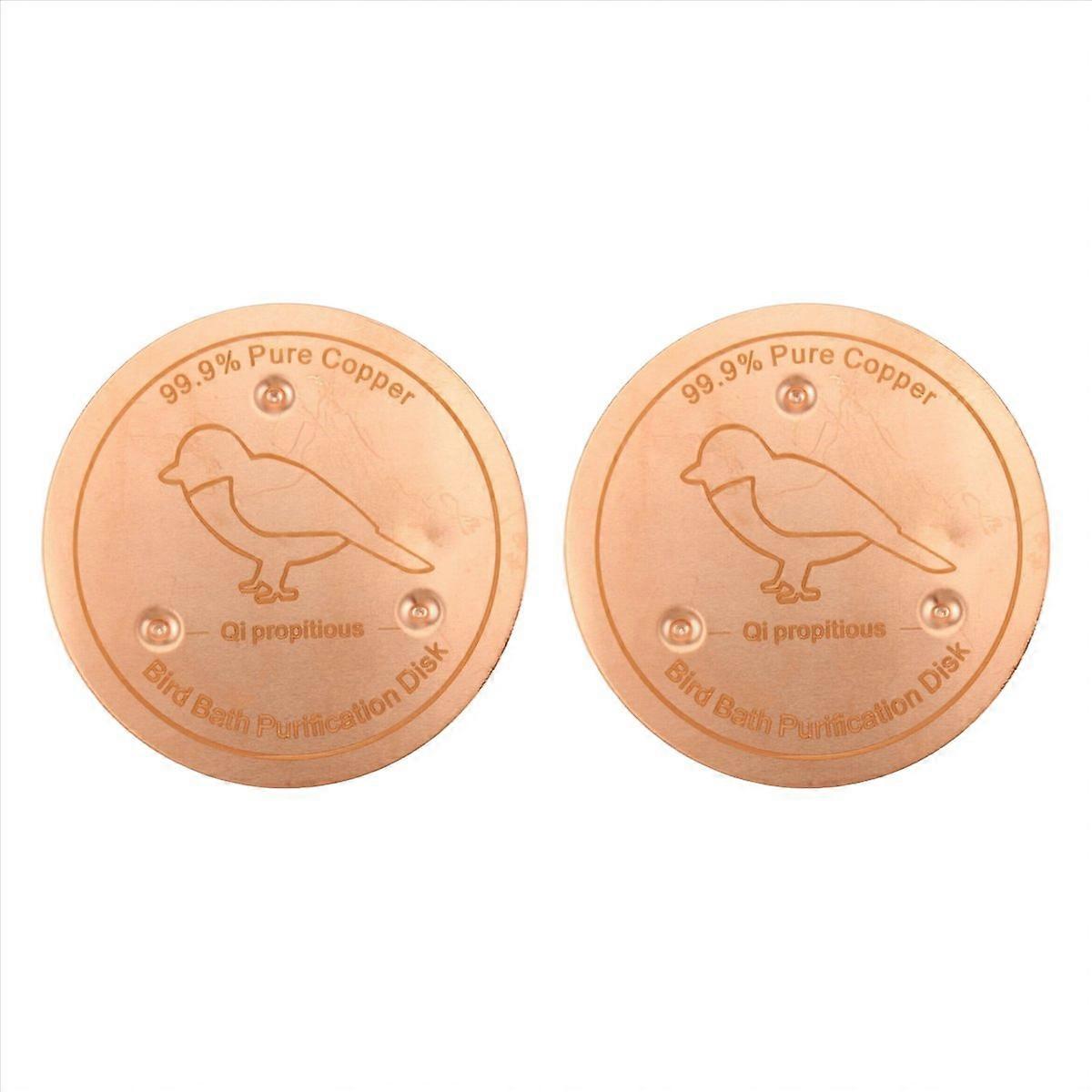 2pcs Bird Bath Purification Disk Purification Cleaner Stable Triple-Point Support Safe Clean Water f