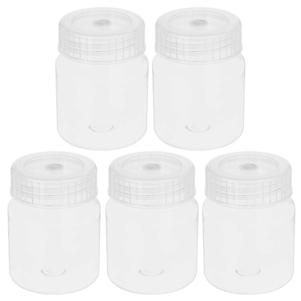 Wide Mouth Reagent Bottle Plastic for Storage 5Pcs Bottles