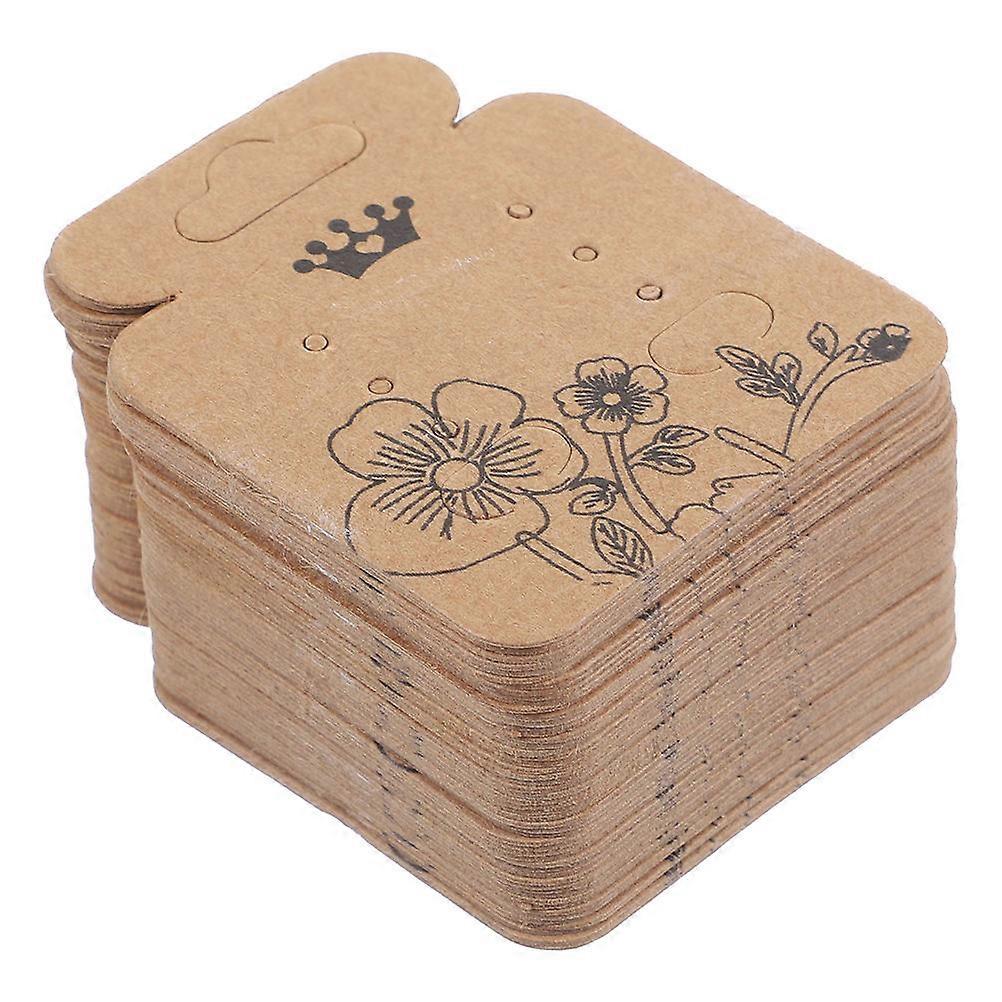 Brown Paper Ear Ring Packaging Cards for Displaying Use 200 Sheets