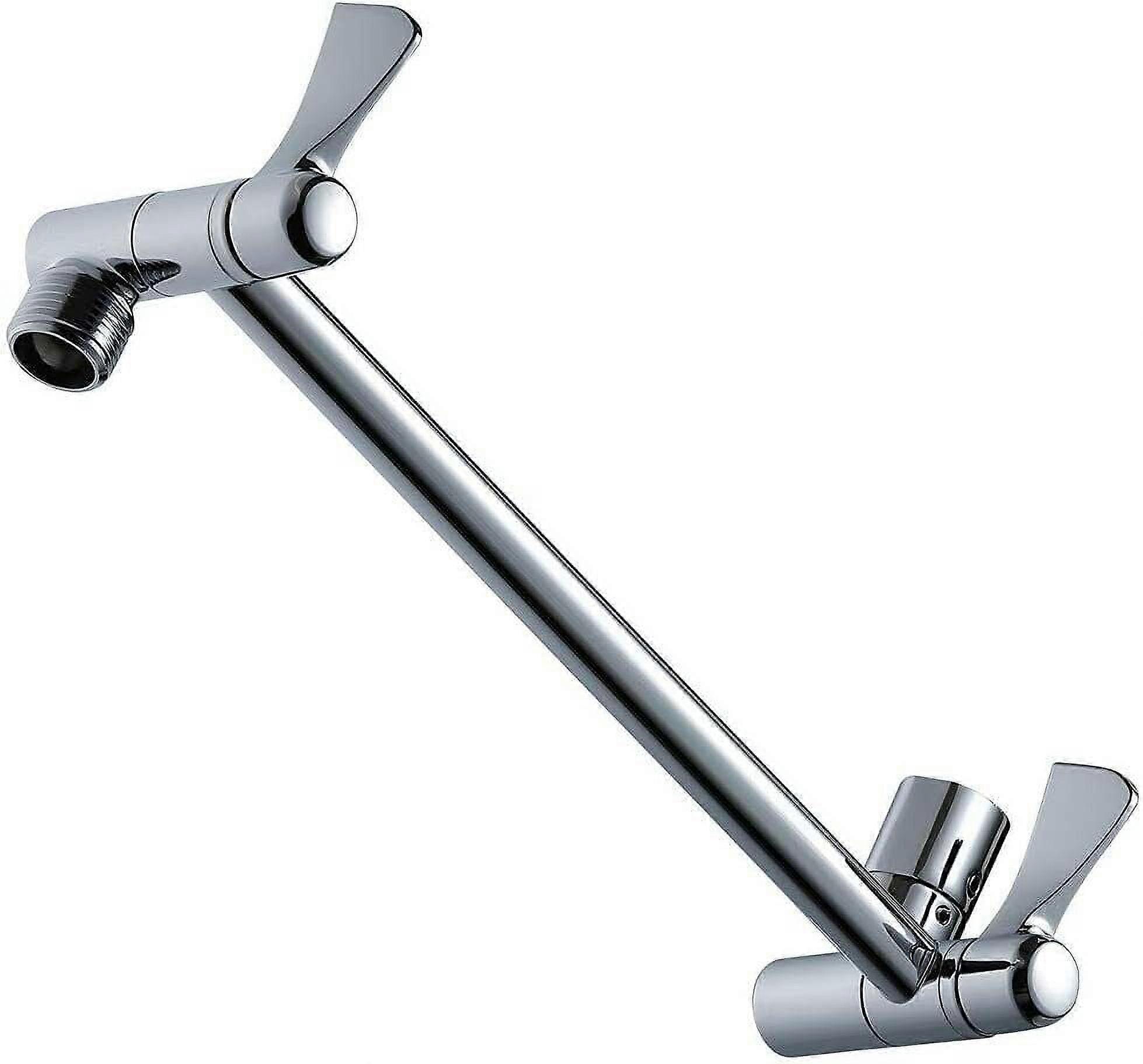 11" Solid Brass Shower Head Extension Arm with Lock Joints Adjustable Height