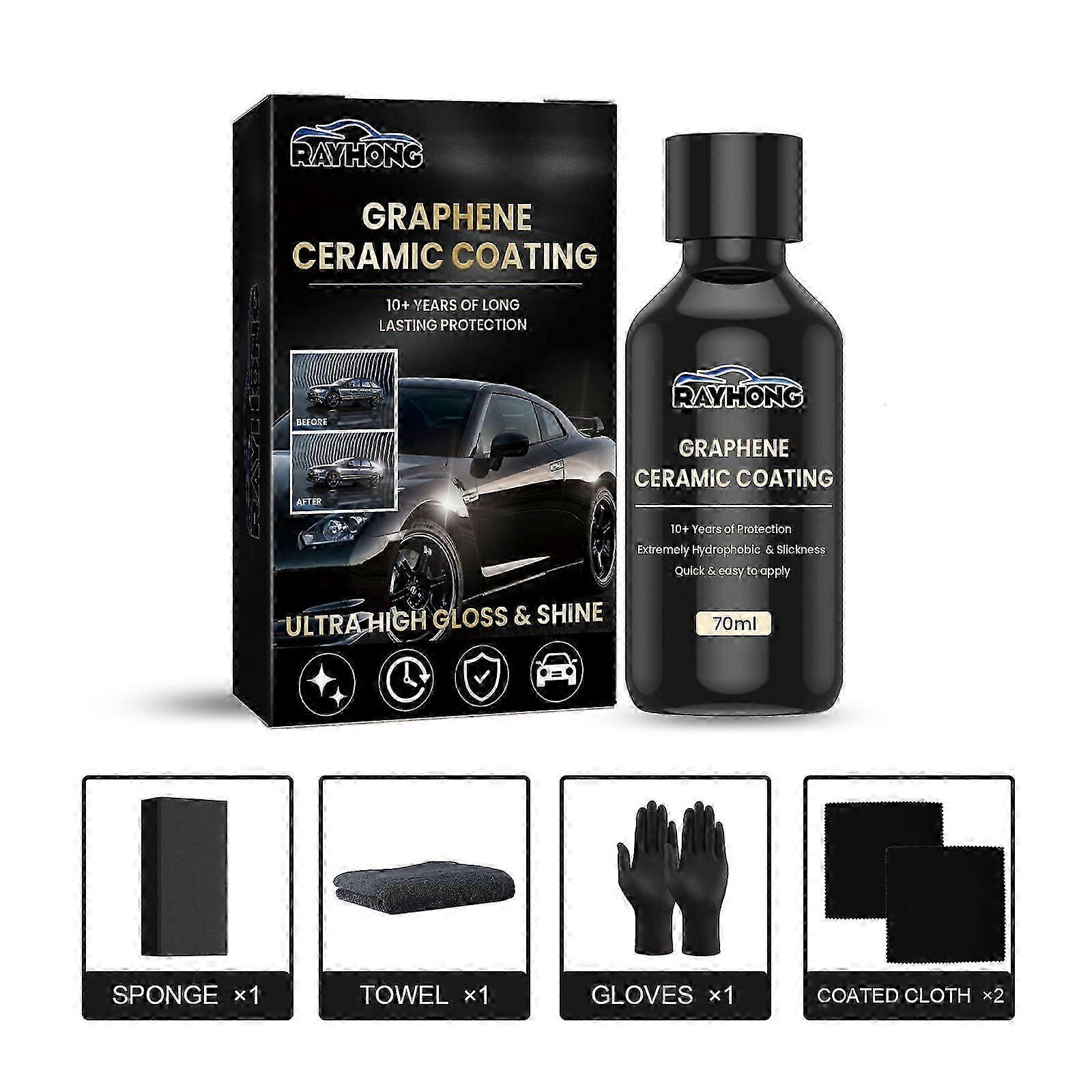 Graphene Ceramic Coating - Waterproof, Scratch-Resistant Car Sealant & Gloss Restorer