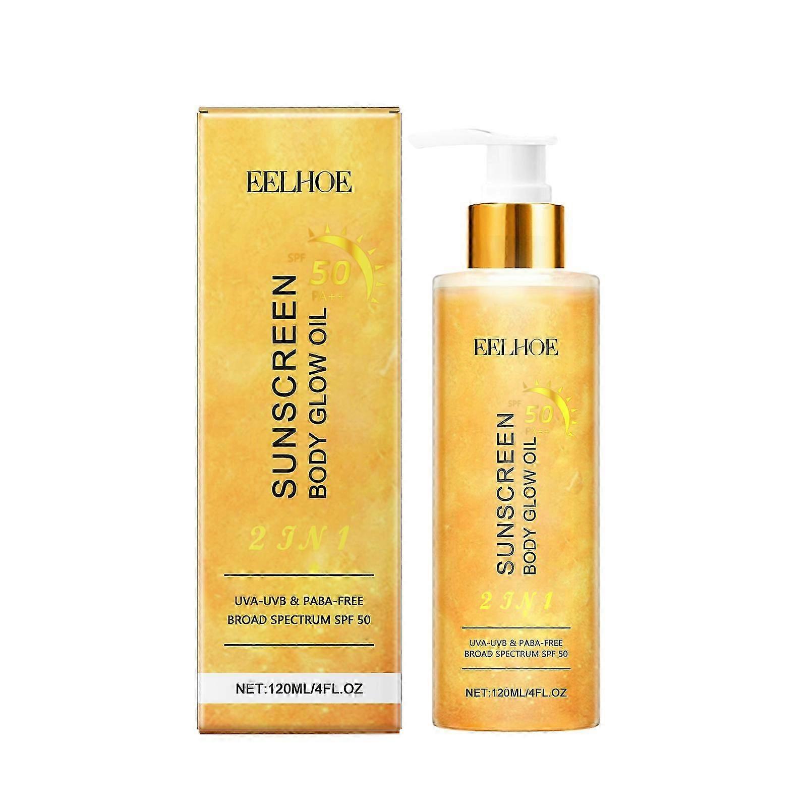 Gold Body Glow Oil with Sunscreen - Moisturizing