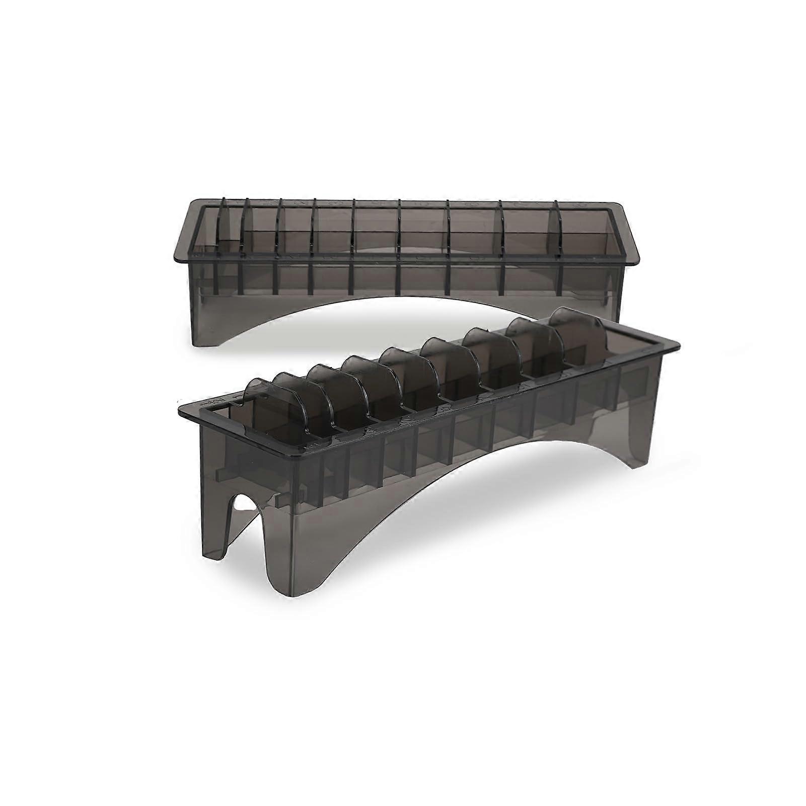 Clipper Guard Holder Case Set, 10Slot Hair Clipper Guard Organizer Box for Barber and Universal Clippers