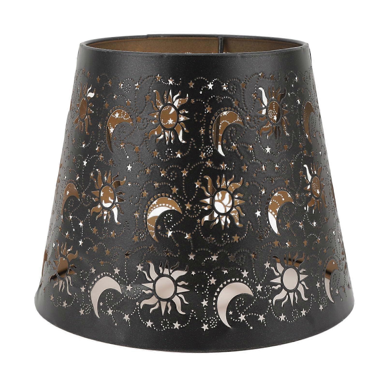 Metal Lampshade with Moon Star Pattern, Shadow Projection Iron Lamp Shade for E27 E26 Lights