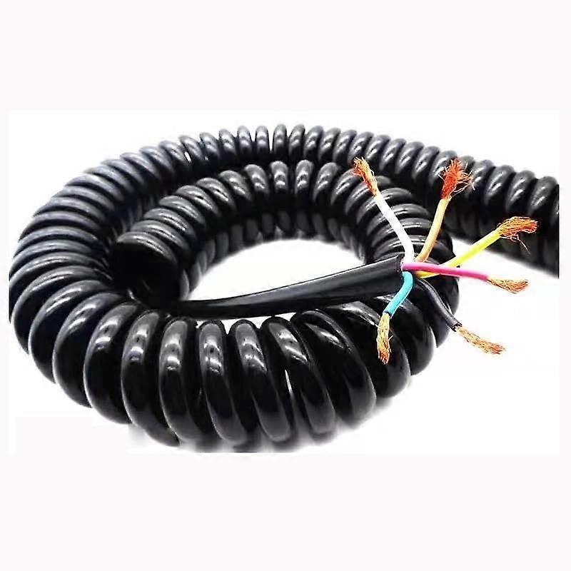 1PC 6-Core Spring Telescopic Wire 24AWG Spiral Cable 0.2 Square Millimeter 2.5m