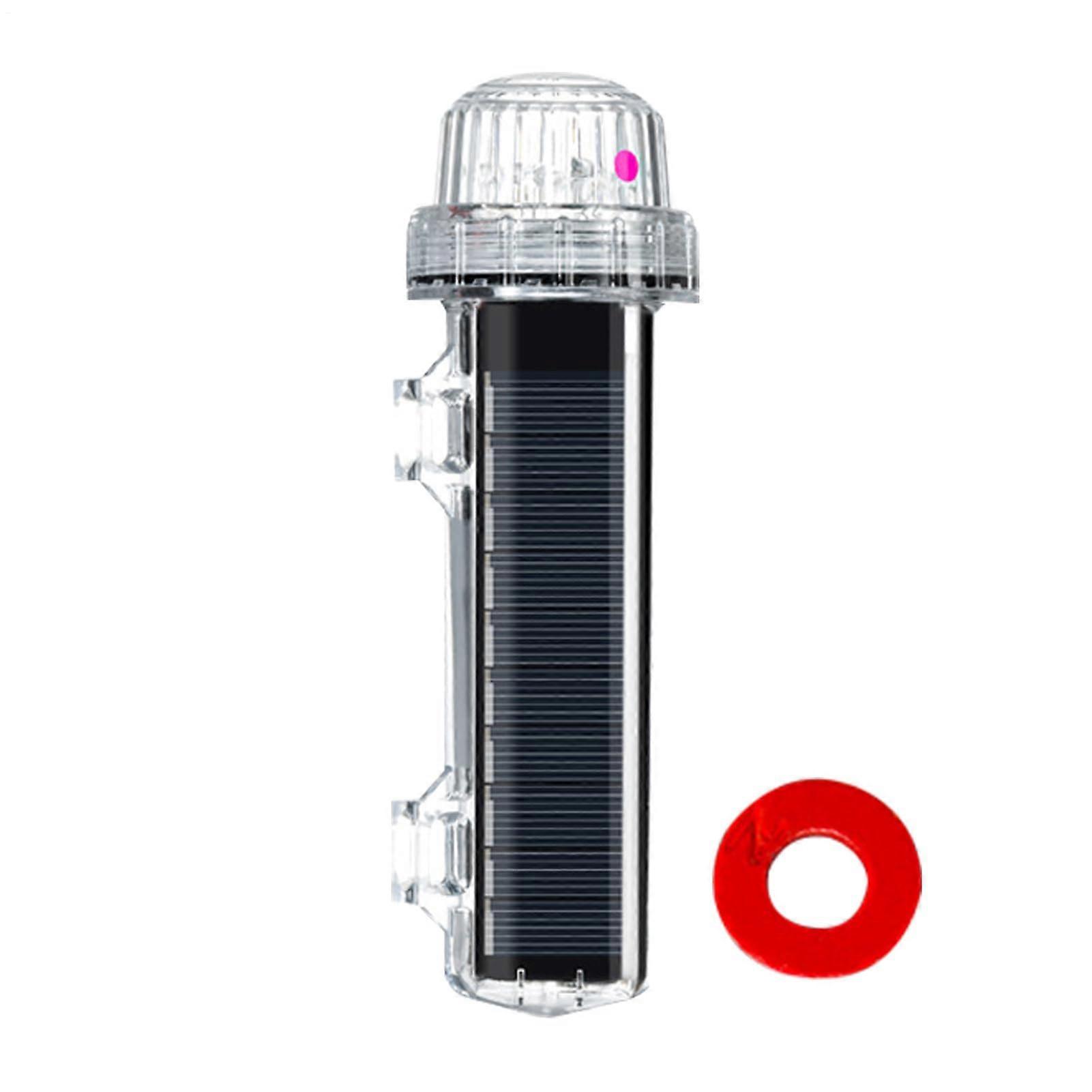 Marine LED Light Solar Safety Flashing Light Waterproof Intelligent Control Sensing Red For Construction Docks