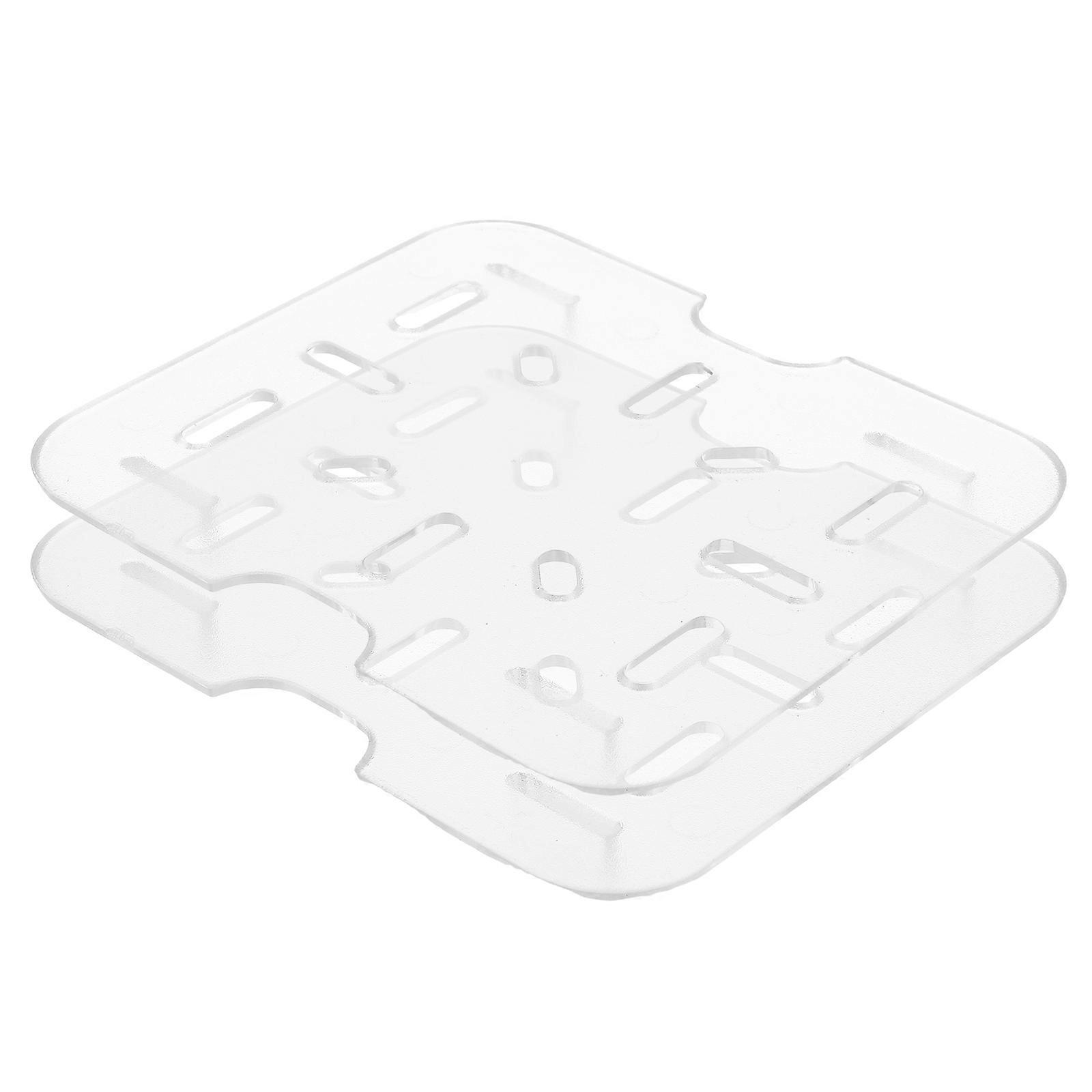 Versatile Transparent Plastic Kitchen Drain Shelf for Fruits and Vegetables 2Pcs