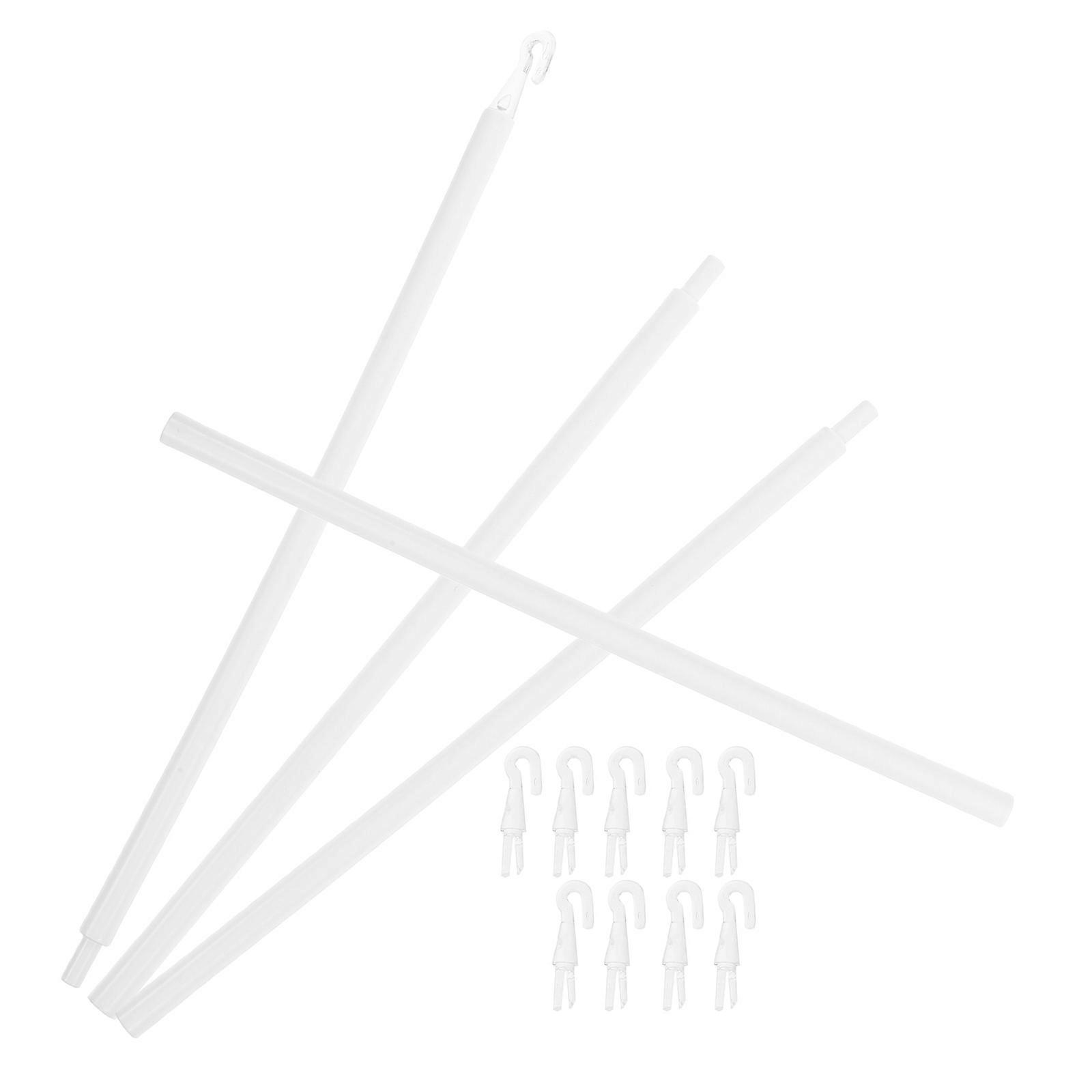 Curtain Pull Wand Plastic Rod for Vertical Blinds 4Pcs Easy Maintenance