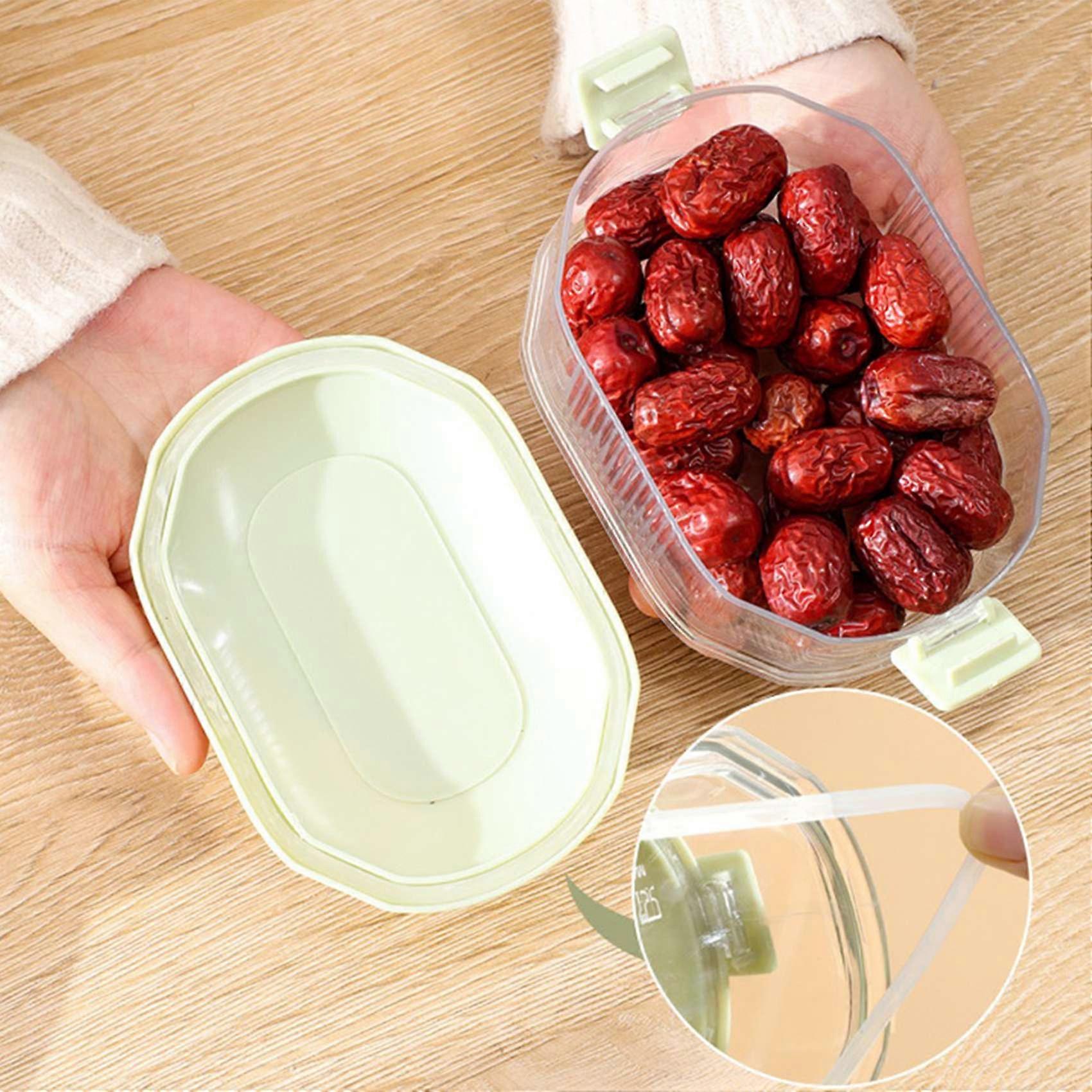 2X 3 Layer Food Storage Containers with Lid Plastic Removable Stackable Silicone Ring Leak Proof Air Tight Box