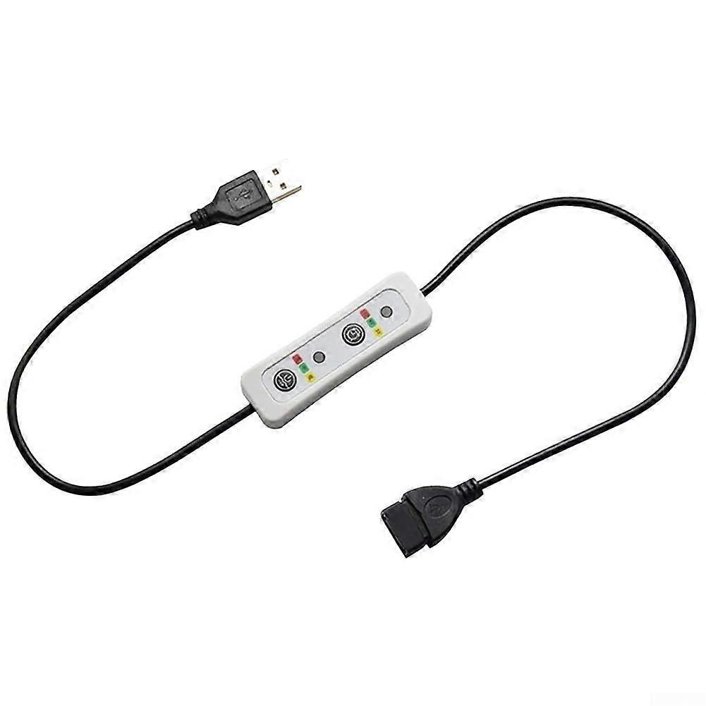 USB Timer Switch Extension Cable 60cm with Easy Timer Control and Three Speed Levels for Fans and Lamps
