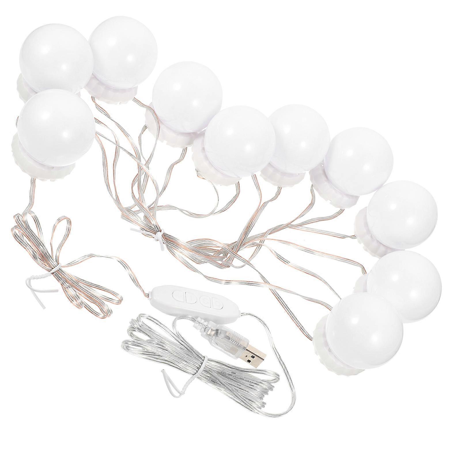 USB Mirror Lights LED Vanity Lights for Bathroom Makeup 1Set White