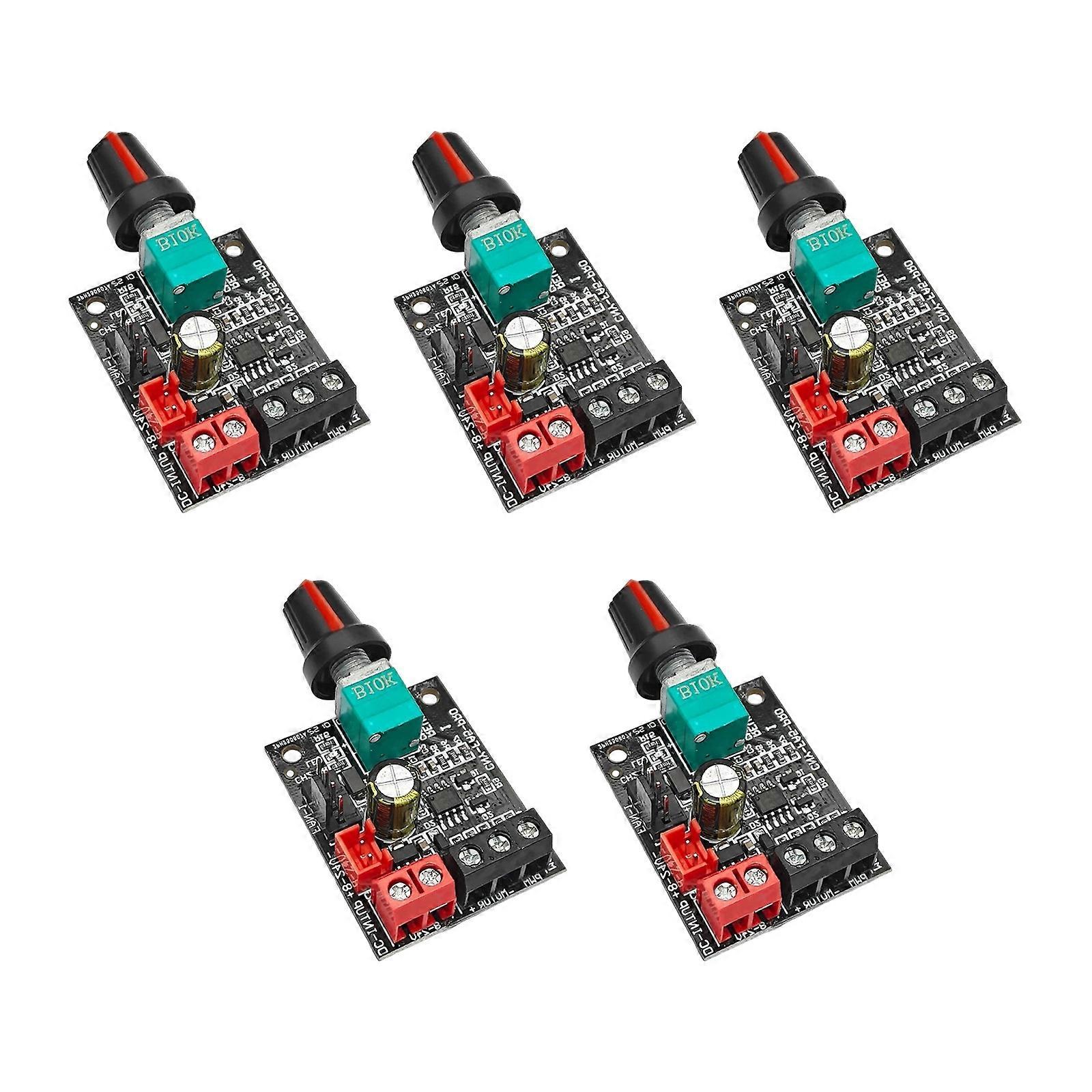 Compactly Safe Fireproof DC8-24V PWM Speed Controller Speed Regulator Module for Brushless Motors 5A 4Wire Construction Multicolor