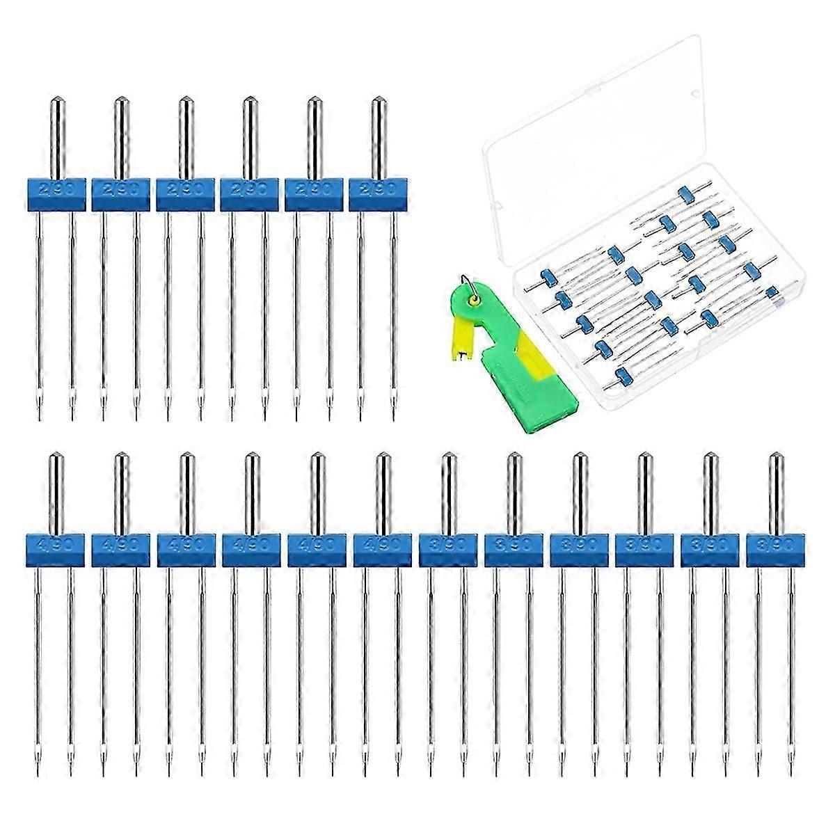 18Pcs Twin Needles Compatible Sewing Machine Fast