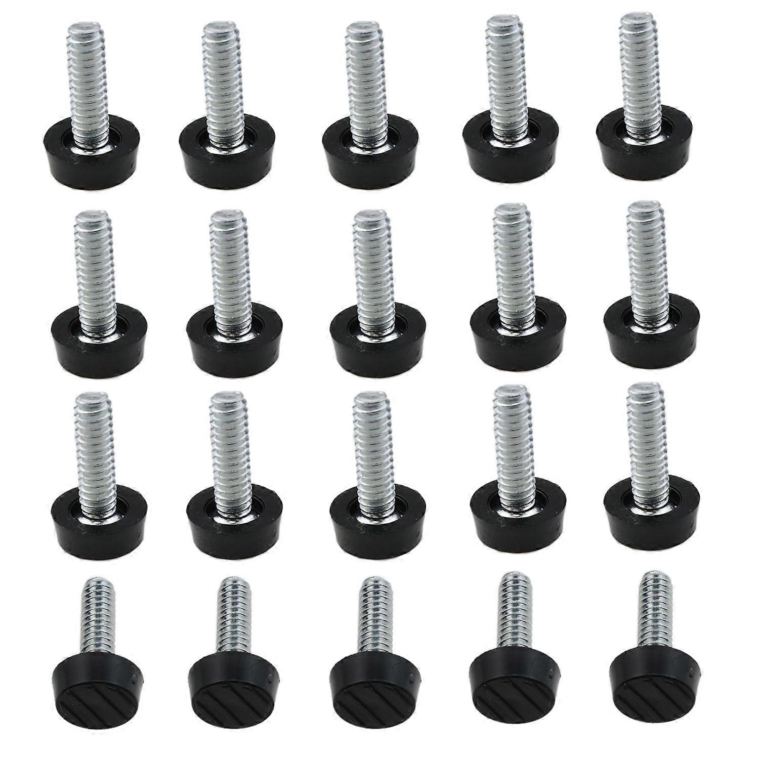 1/4'20 Thread Adjustable Furniture Leveling Feet 20Pack, Heavy Duty Rust Resistant Levelers