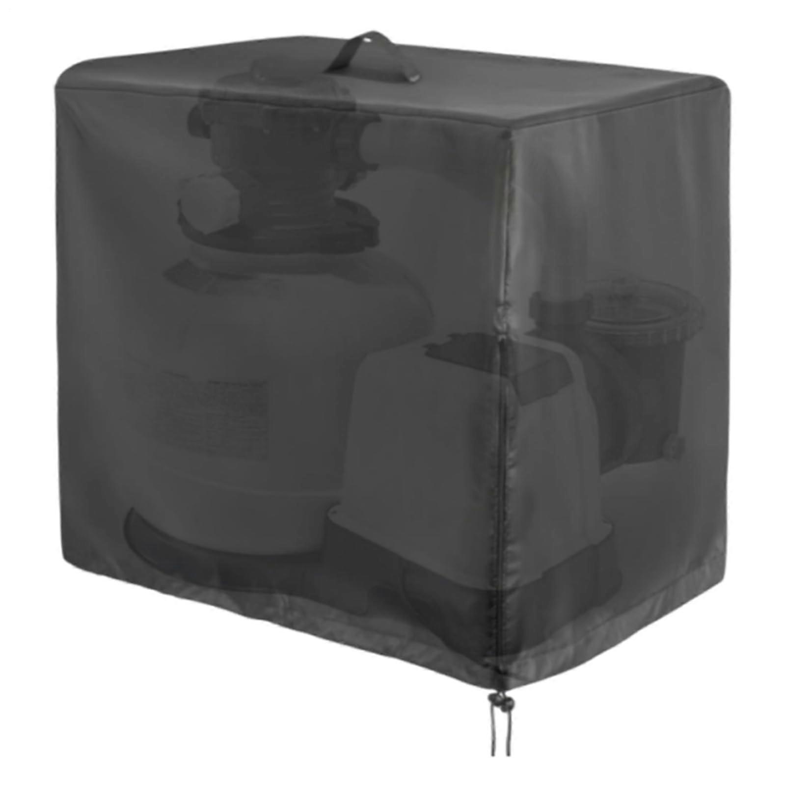 Waterproof Sand Filter Pump Cover for Outdoor Pool with Adjustable Drawstring Heavy Duty Fabric