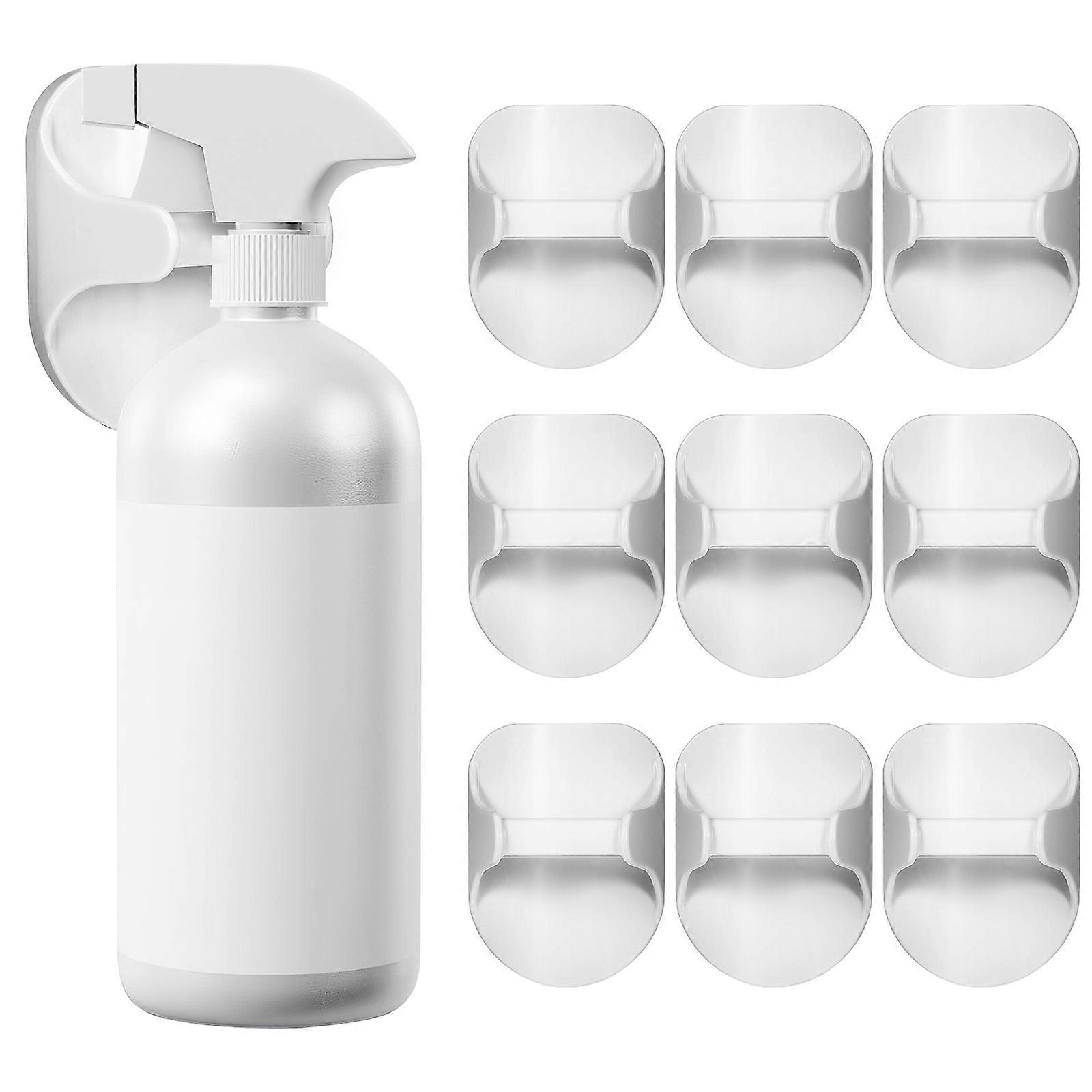 Rectangular Spray Bottle Holder Wall Mounted 10 Pcs Self Adhesive Secure Attachment For Garage Use