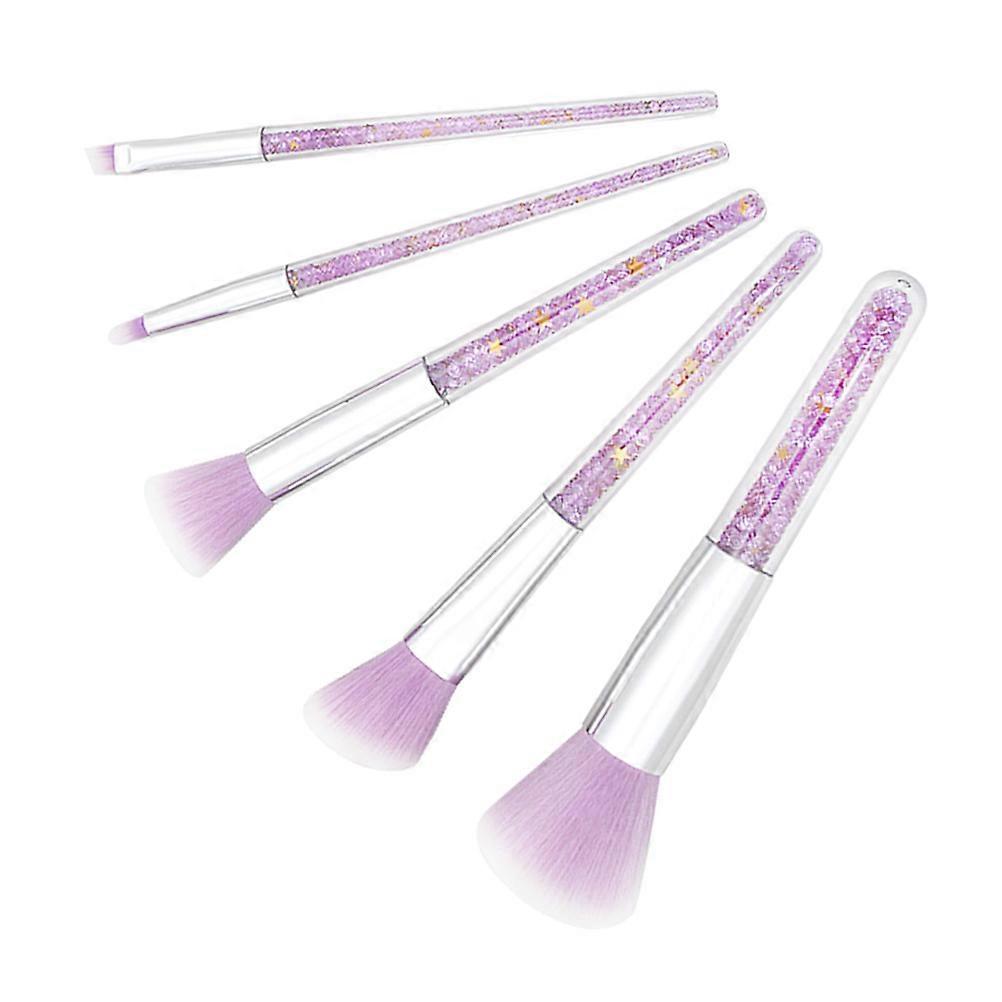 Makeup Set Cosmetic Brushes Kit for Makeup Use 5Pcs Practical Violet