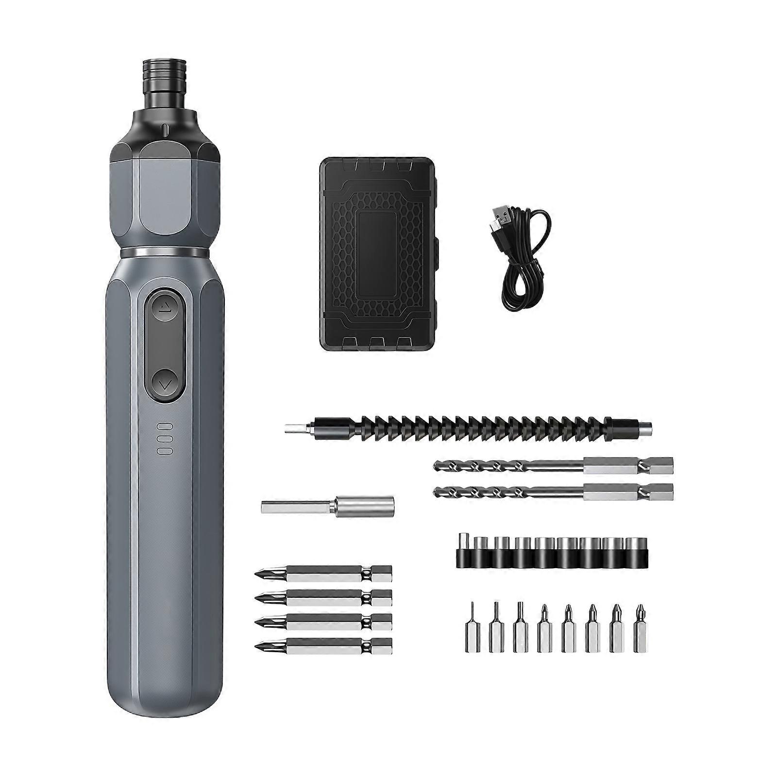 Portable Rechargeable Screwdriver Tool Ergonomic Grip Mini Electric Screwdriver Cordless Multifunctional Drill Multicolor