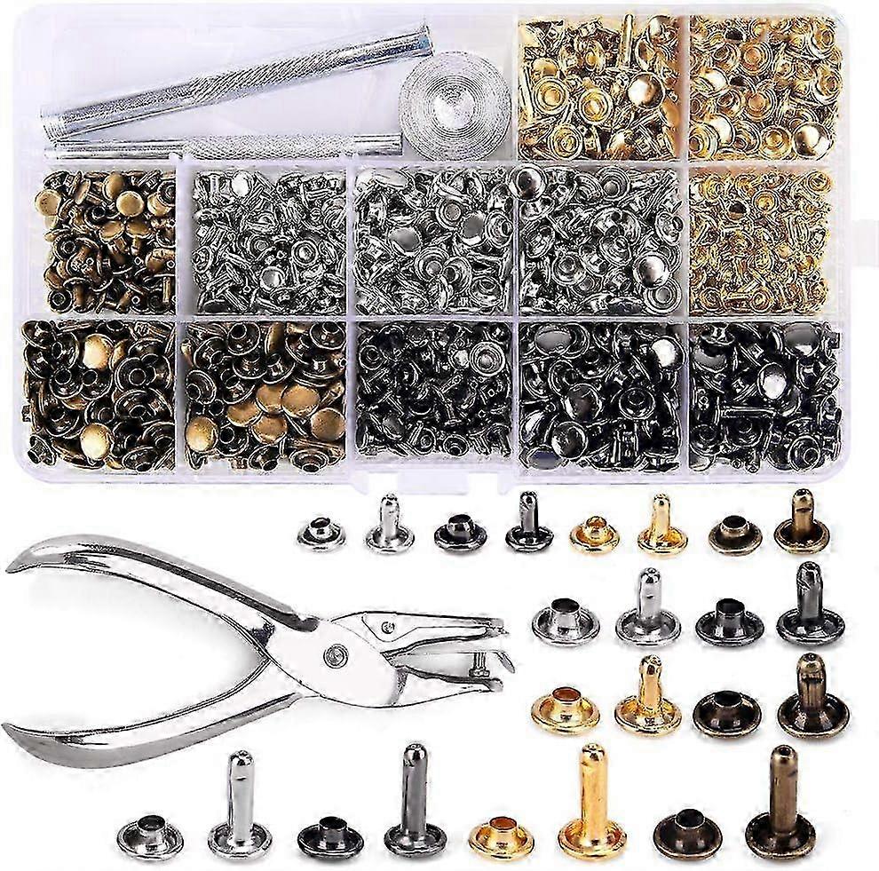 Leatherworking Projects Hole Punch, Durable And Rust Resistant Chip Holder Multi-Sheet Punch Capacity, Metal Construction With Plating 2025