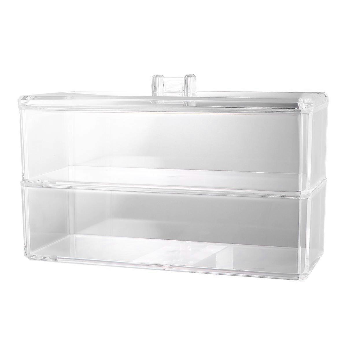 Cosmetic Box Transparent Storage Box for 3Pcs Dustproof Makeup Brush