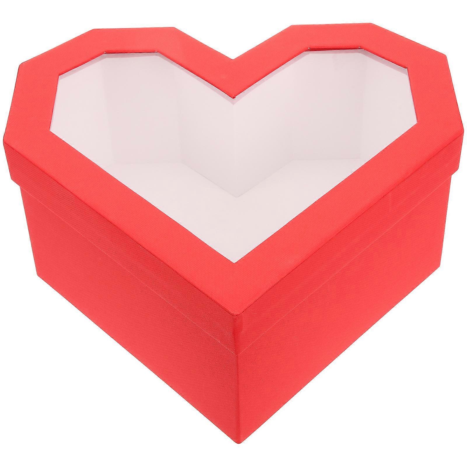 Heart Shape Gift Boxes for Storage with Clear Window and Valentines Day