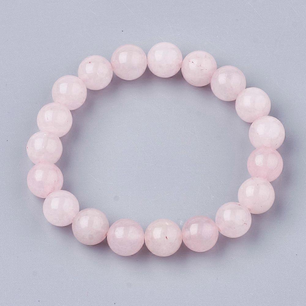 Natural Rose Quartz Bead Stretch Bracelets Round 2 inch(5.2cm)