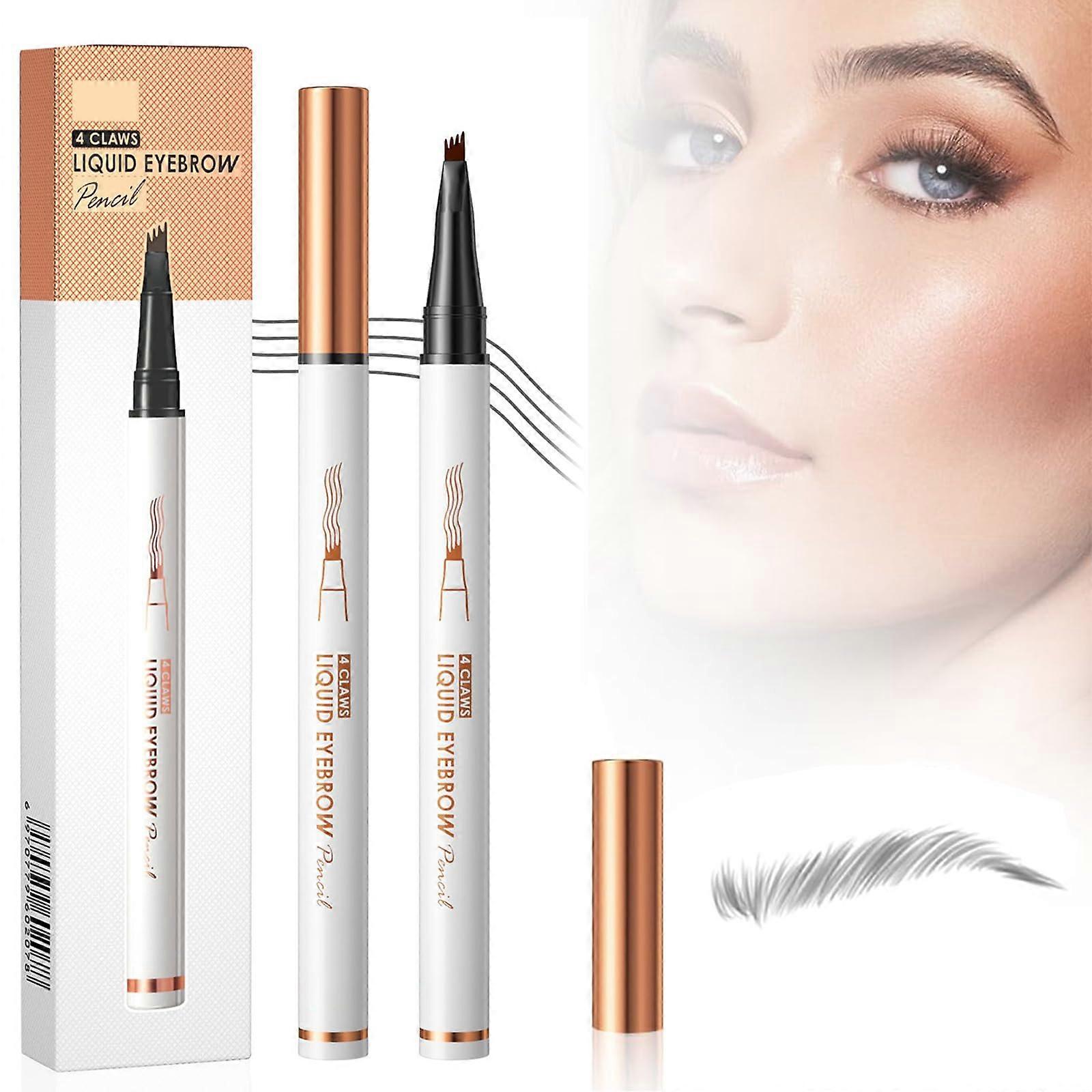Waterproof Microblading Eyebrow Pencil with Precise FourPoint Tip Long Lasting Natural Look Grey