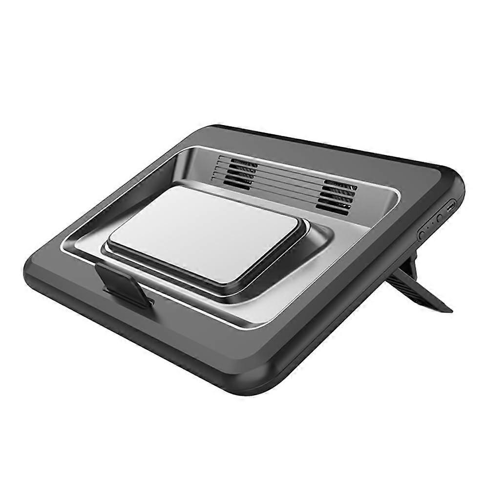 Base de resfriamento para laptop com duas ventoinhas turbo, silenciosa, compatível com laptops de até 21 polegadas.