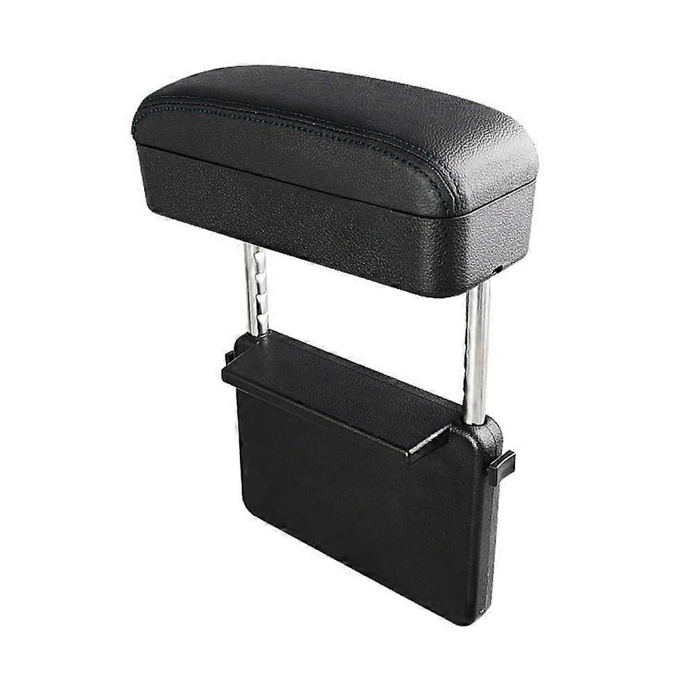 Universal Car Armrest Box with Wireless Charging Adjustable PU Leather Console Organizer