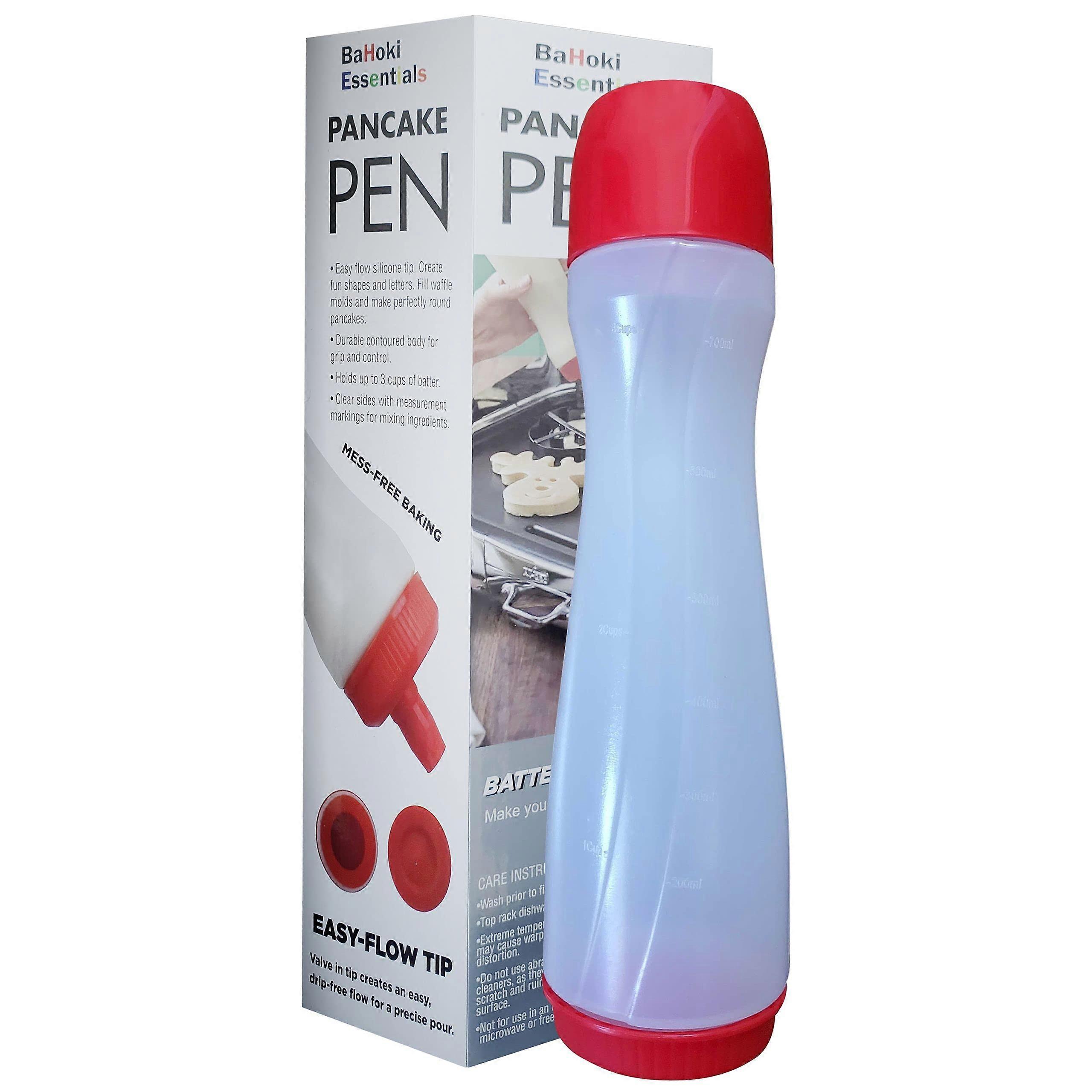 Pancake Batter Dispenser with Silicone Tip, Easy Squeeze Pancake Pen for Creative Breakfasts