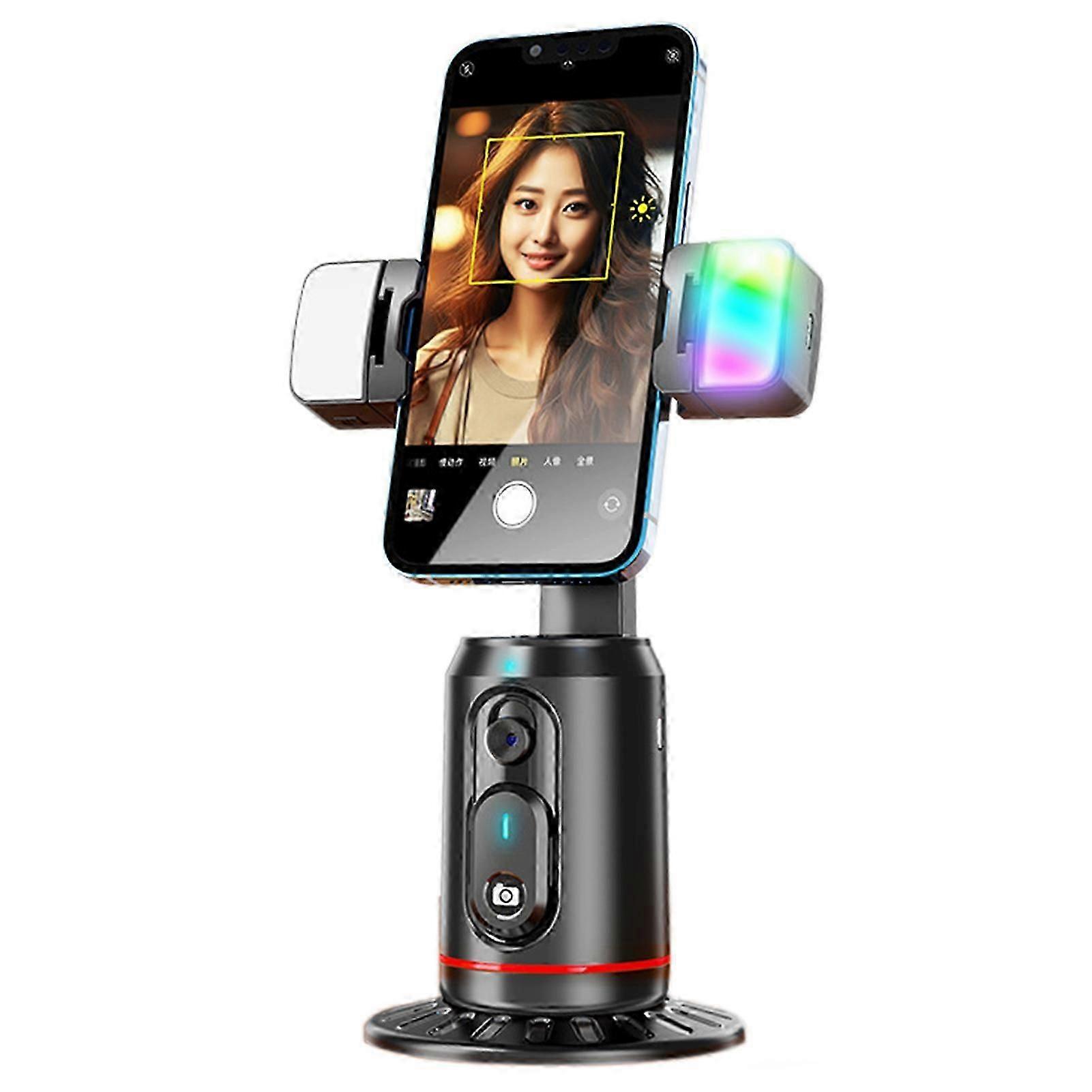 AI Gesture Control Auto Face-Tracking Tripod with Fill Light & Bluetooth Remote